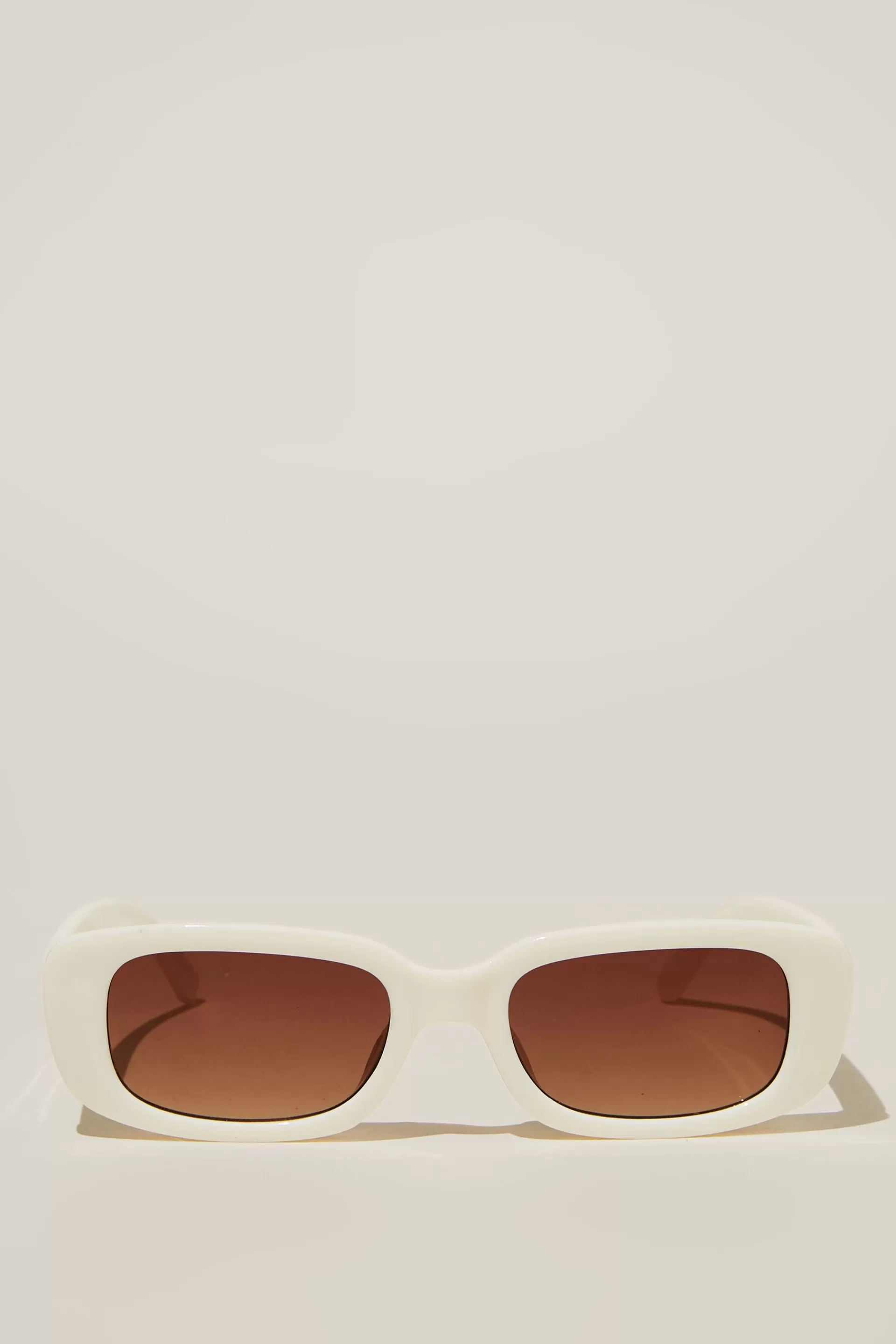 Cotton On Sunglasses*Abby Rectangle Sunglasses Ivory