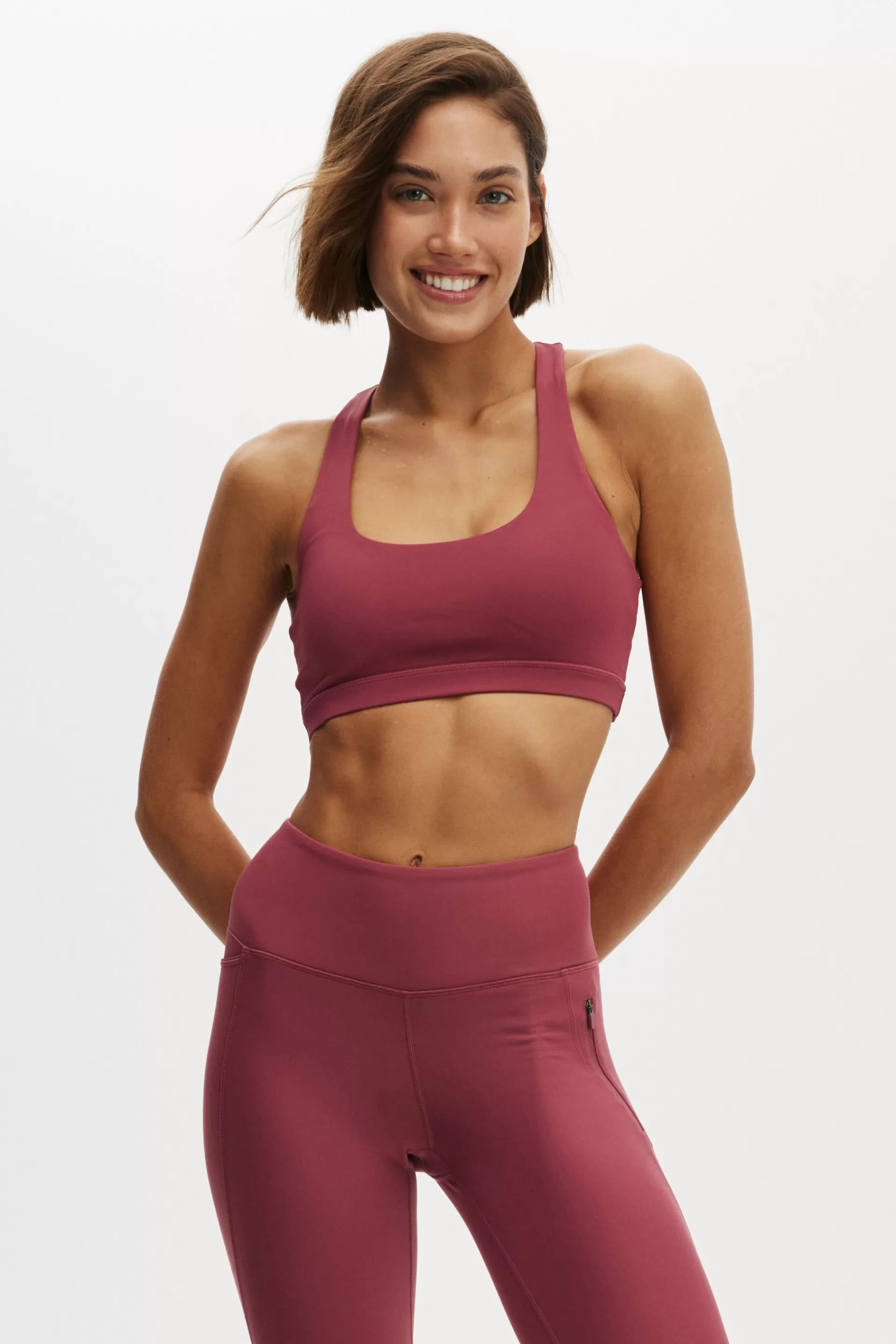 Cotton On Crops | Tops & Tanks*Active Core Keyhole Back Crop Dryrose