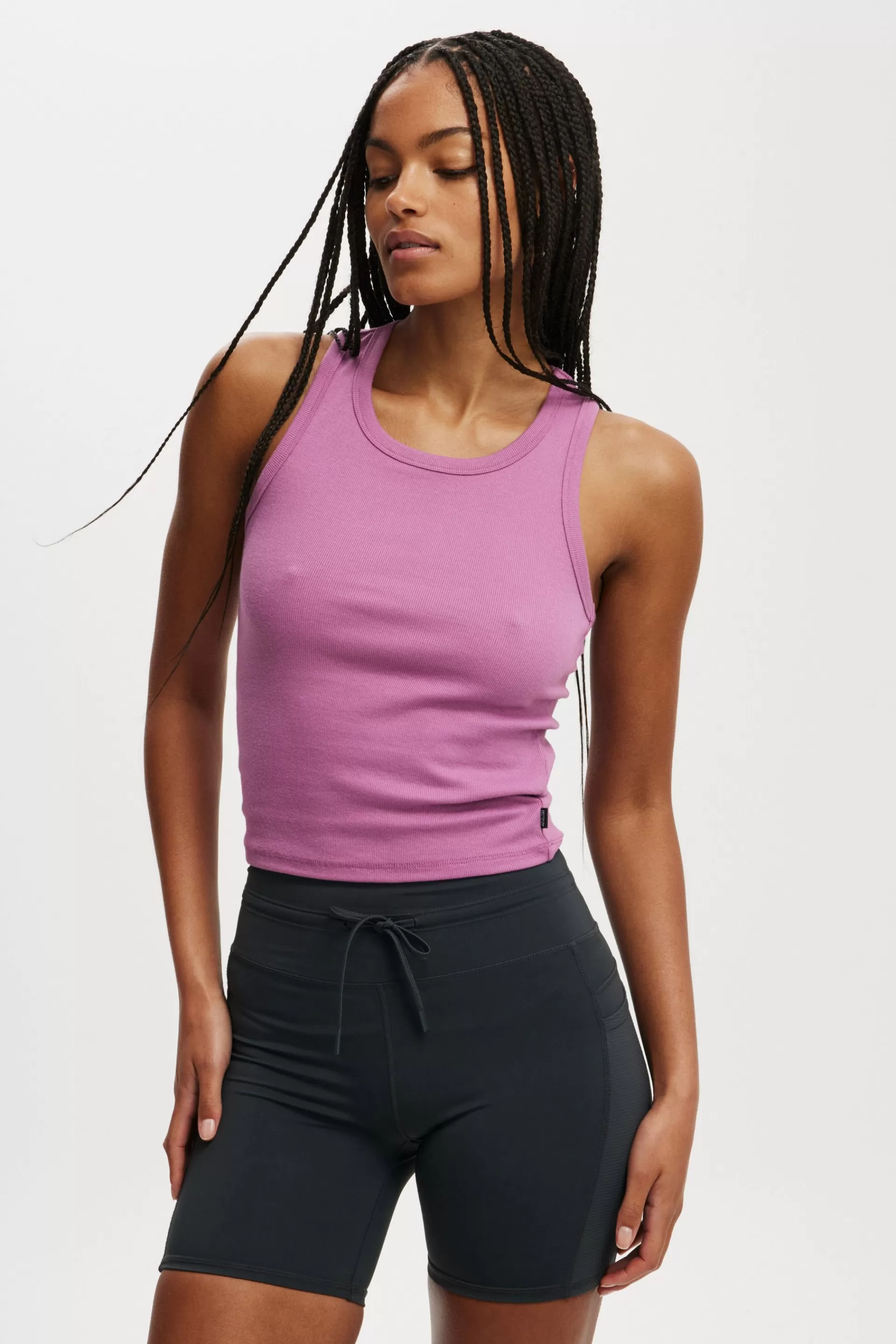 Cotton On Crops | Tops & Tanks*Active Core Rib Racer Tank Redviolet