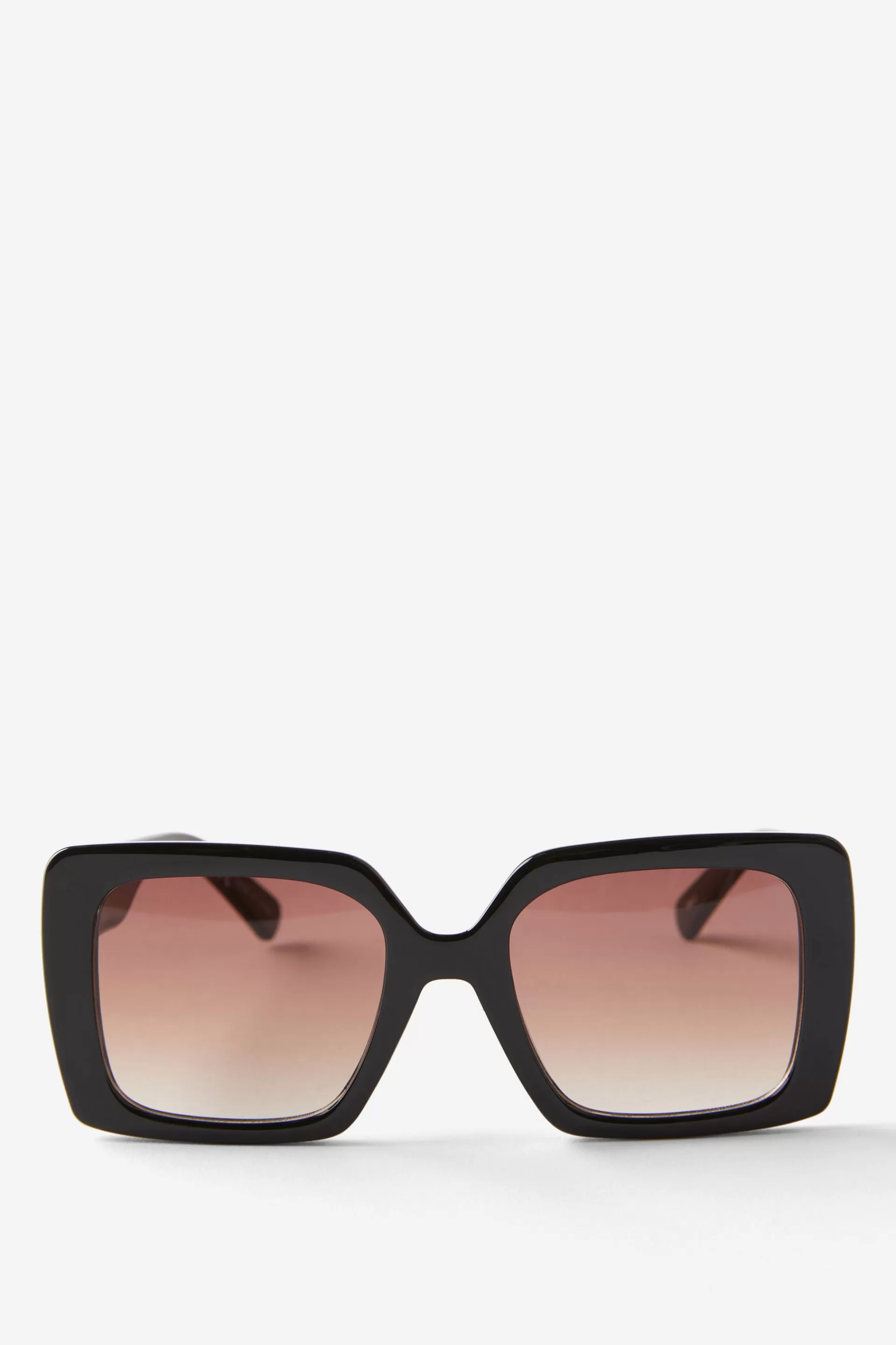 Cotton On Sunglasses*Addison Square Oversized Sunglasses Black/brown