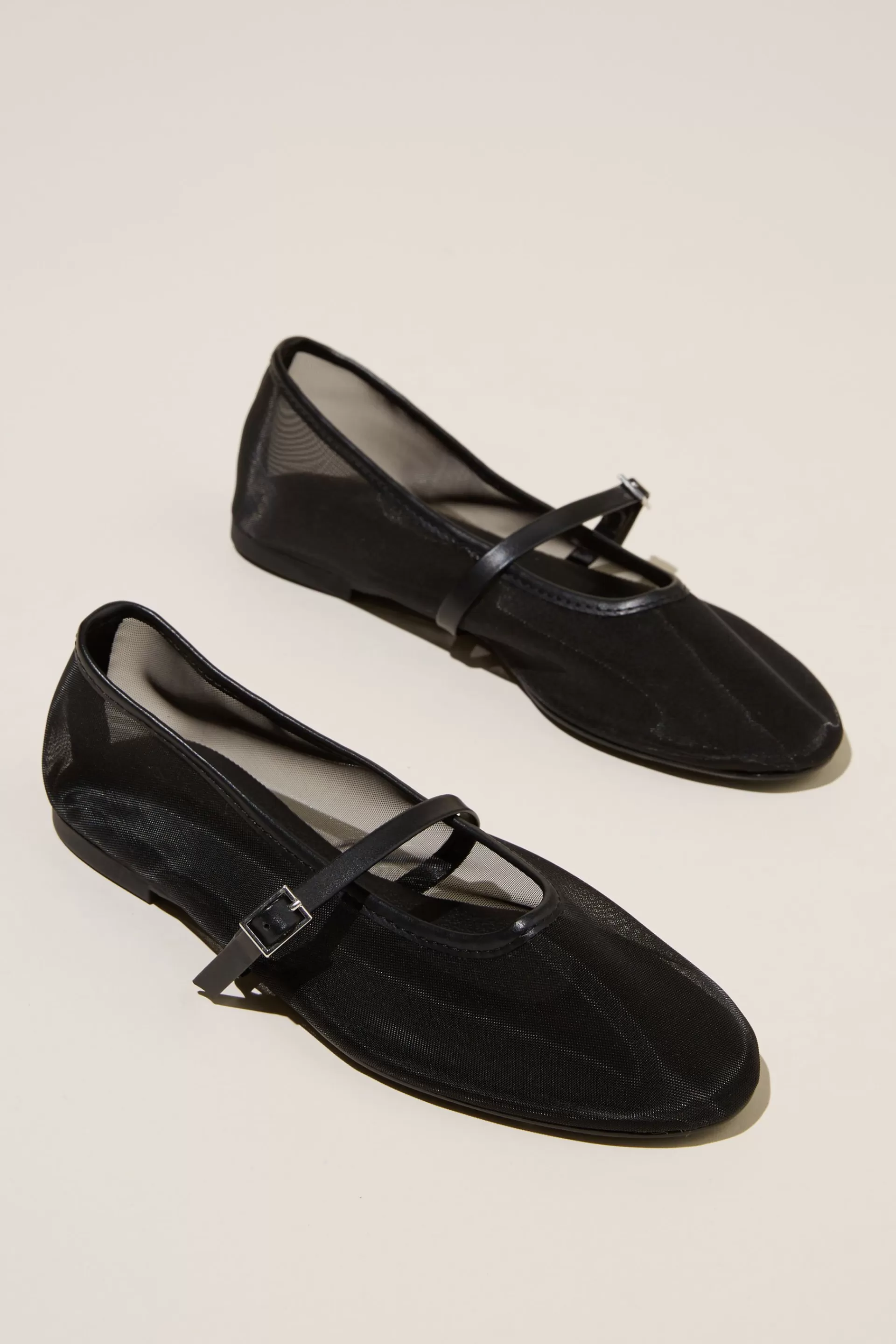 Cotton On Ballet Flats & Loafers*Amy Fine Mary Jane Ballet Blackfinemesh