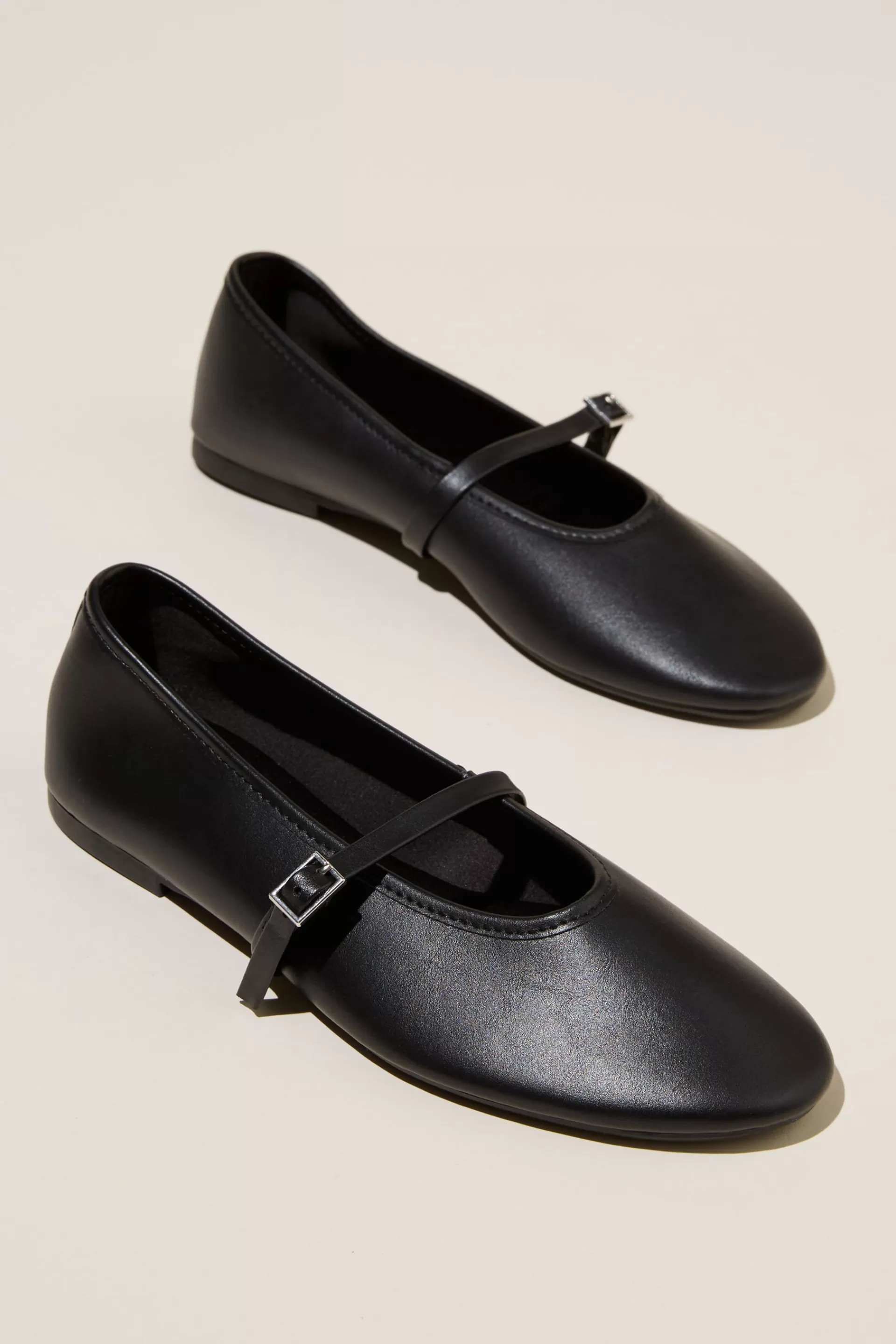 Cotton On Ballet Flats & Loafers*Amy Fine Mary Jane Ballet Blacksmooth