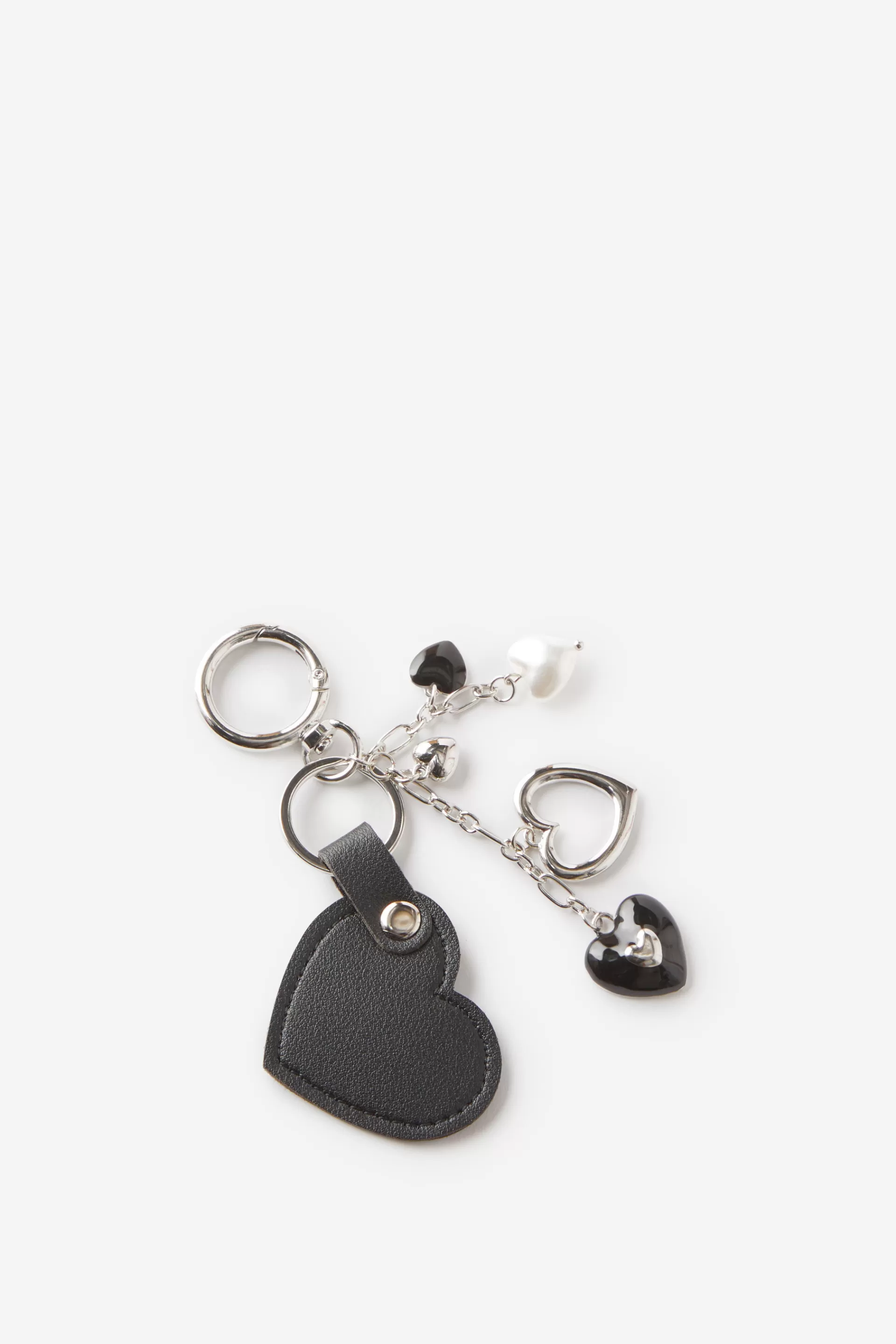 Cotton On Bag Charms & Key Rings | Bags*Bag Charm Multiheartsilverblack