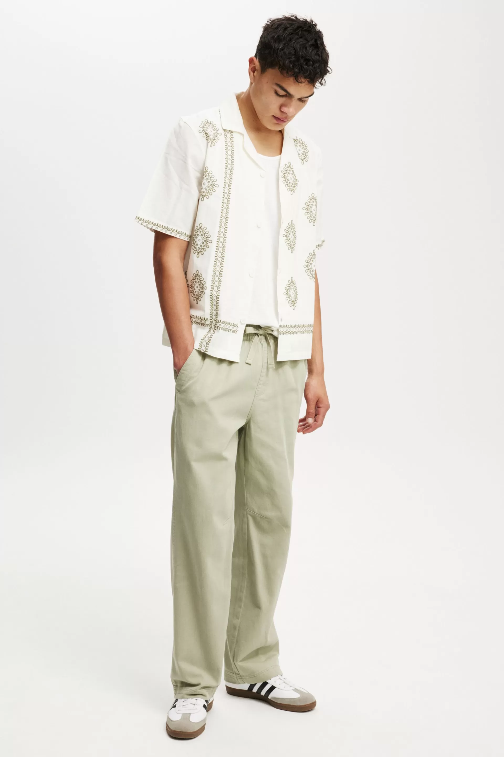 Cotton On Pants*Baggy Casual Pant Sage