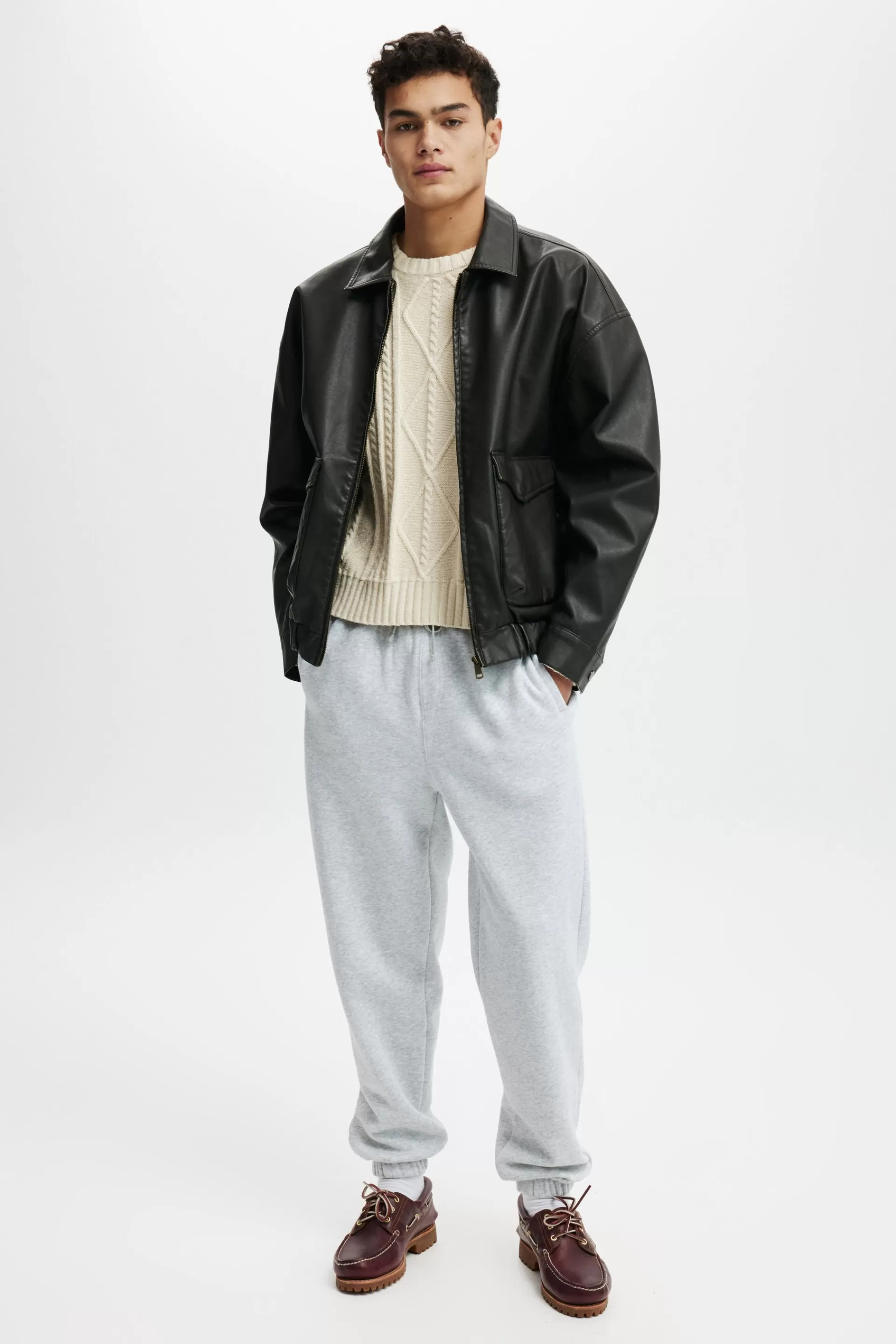 Cotton On Pants | Fleece & Sweats*Baggy Cuffed Track Pant Greymarle