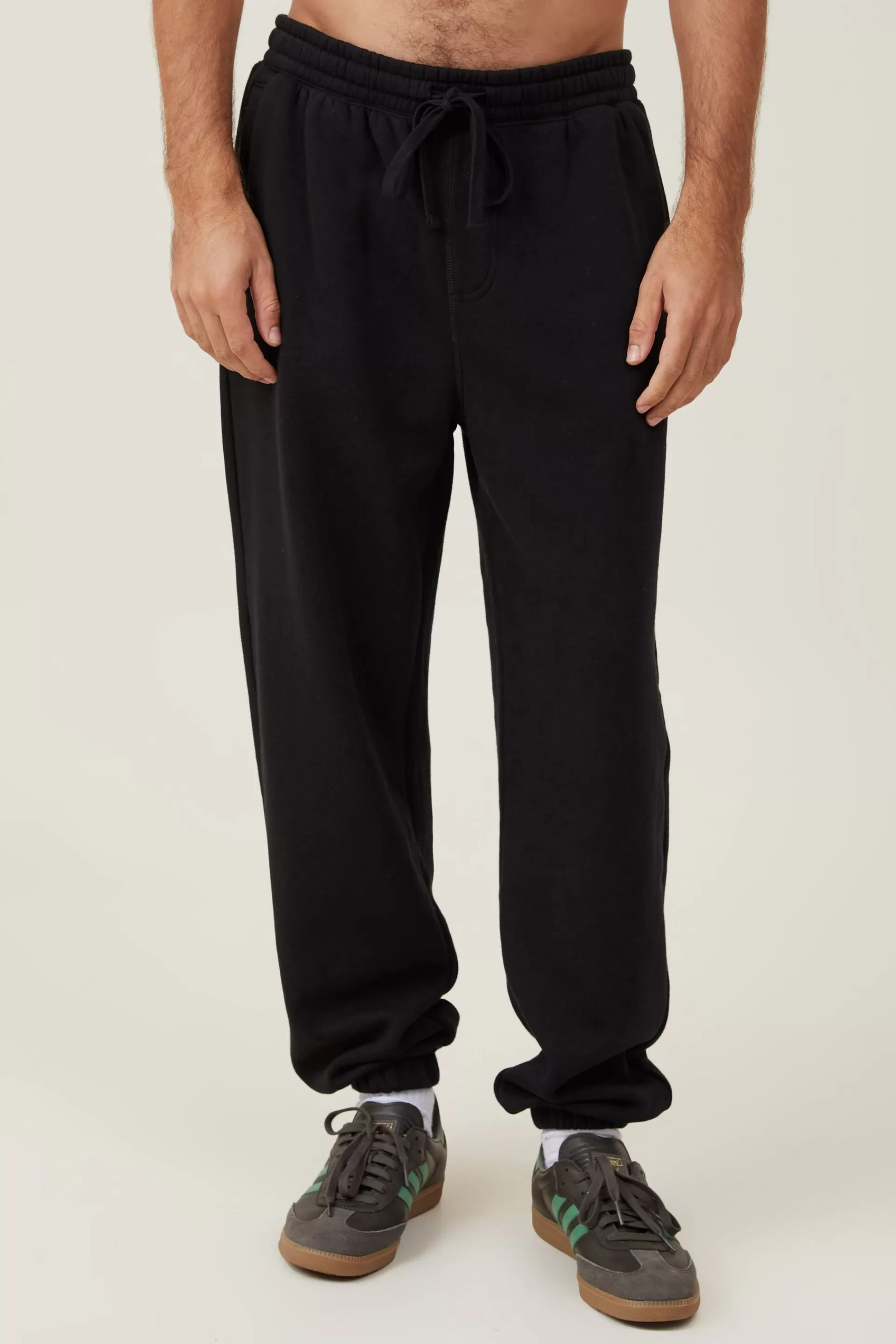 Cotton On Fleece & Sweats*Baggy Cuffed Track Pant Black