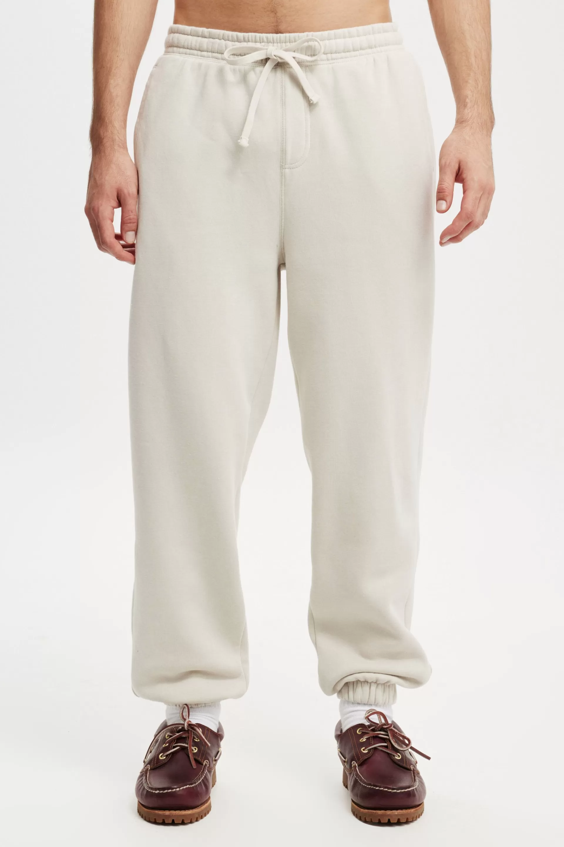 Cotton On Fleece & Sweats*Baggy Cuffed Track Pant Bone