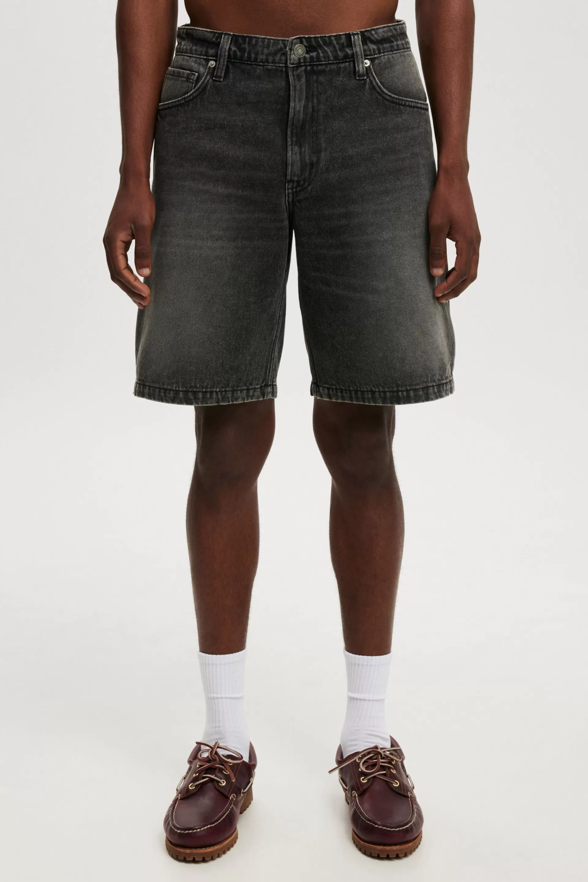 Cotton On Shorts | Shorts*Baggy Denim Short Dominoblack