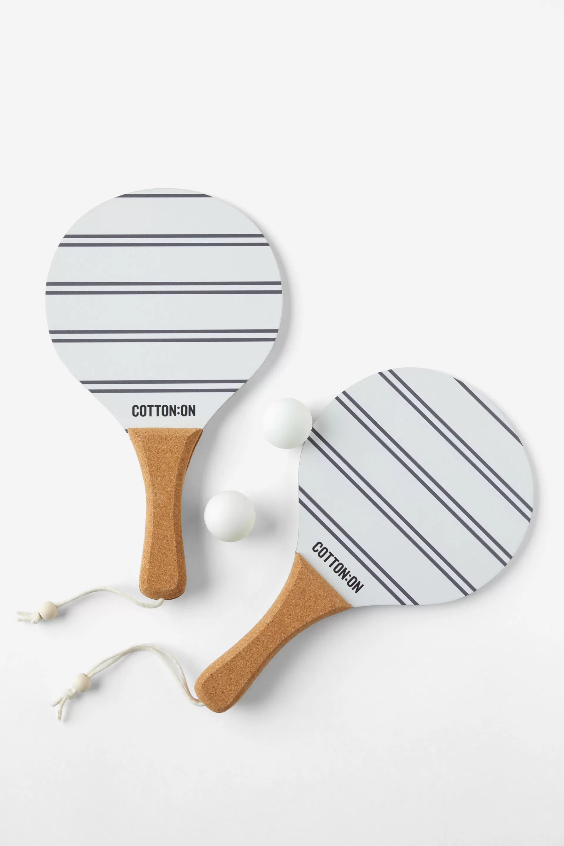 Cotton On Beach Accessories | Towels & Accessories*Beach Bat And Ball Set Blackpinstripe