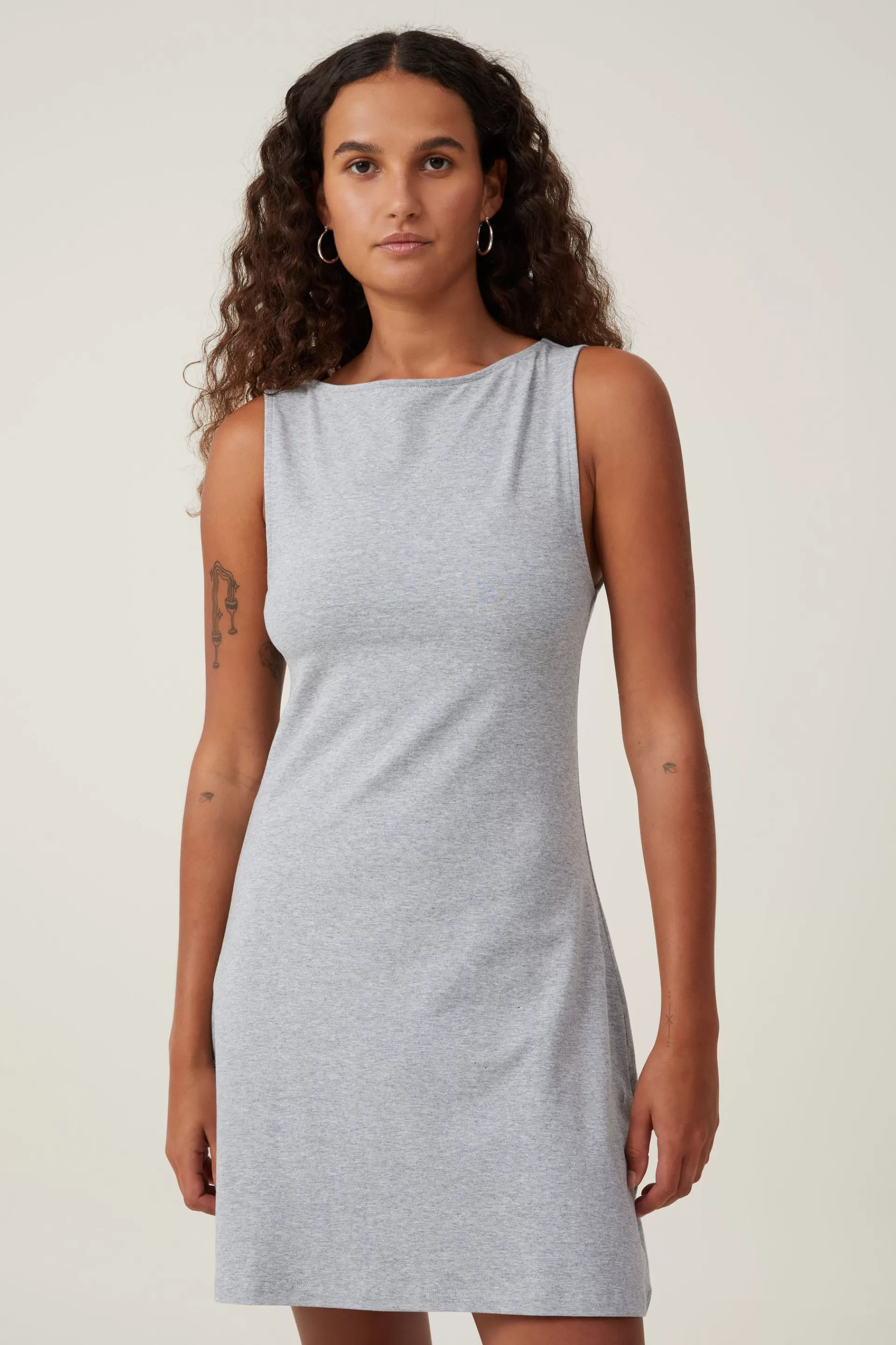 Cotton On Dresses*Bella Boat Neck Mini Dress Greymarle