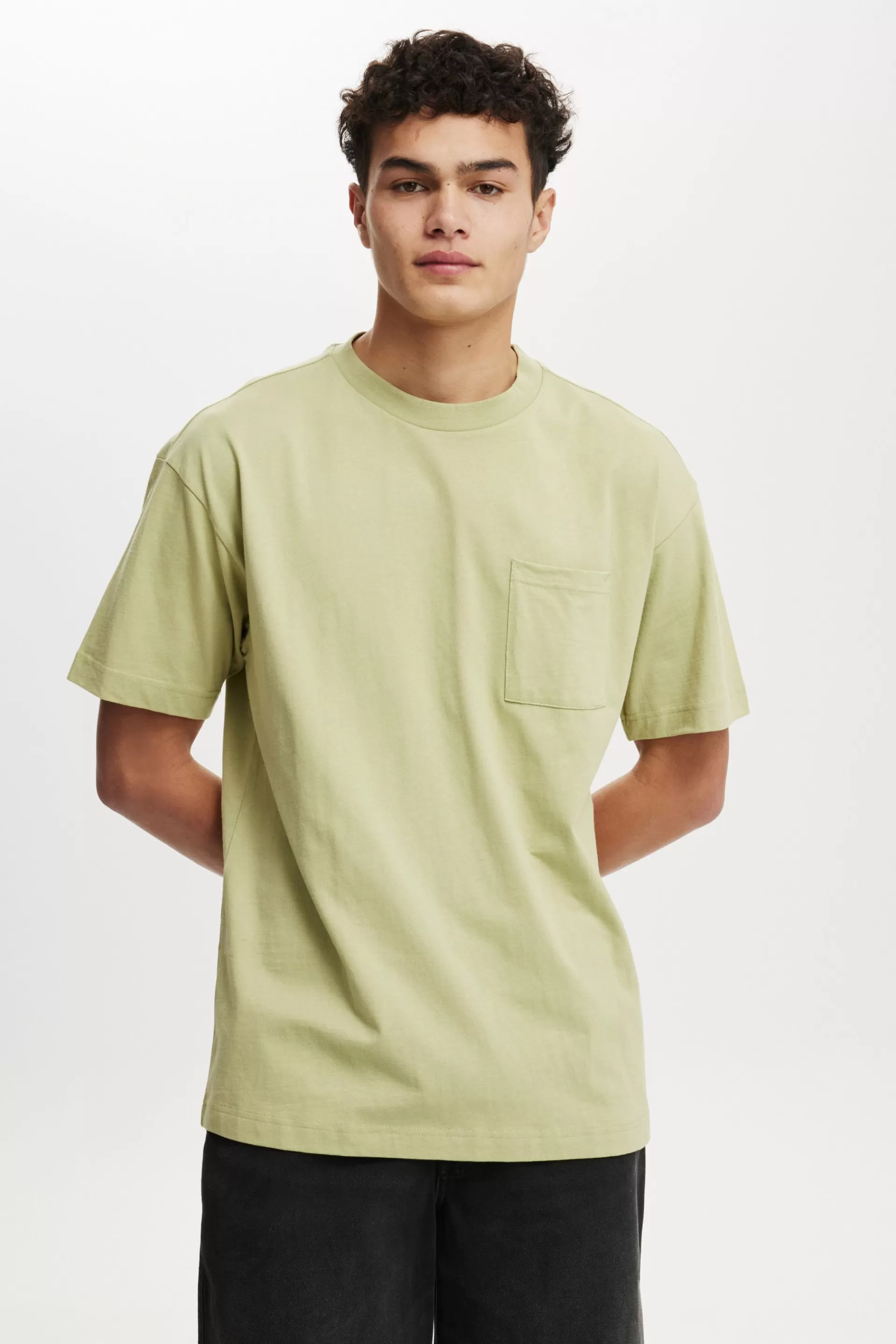 Cotton On Tees & Tanks*Box Fit Pocket T-Shirt Greentea