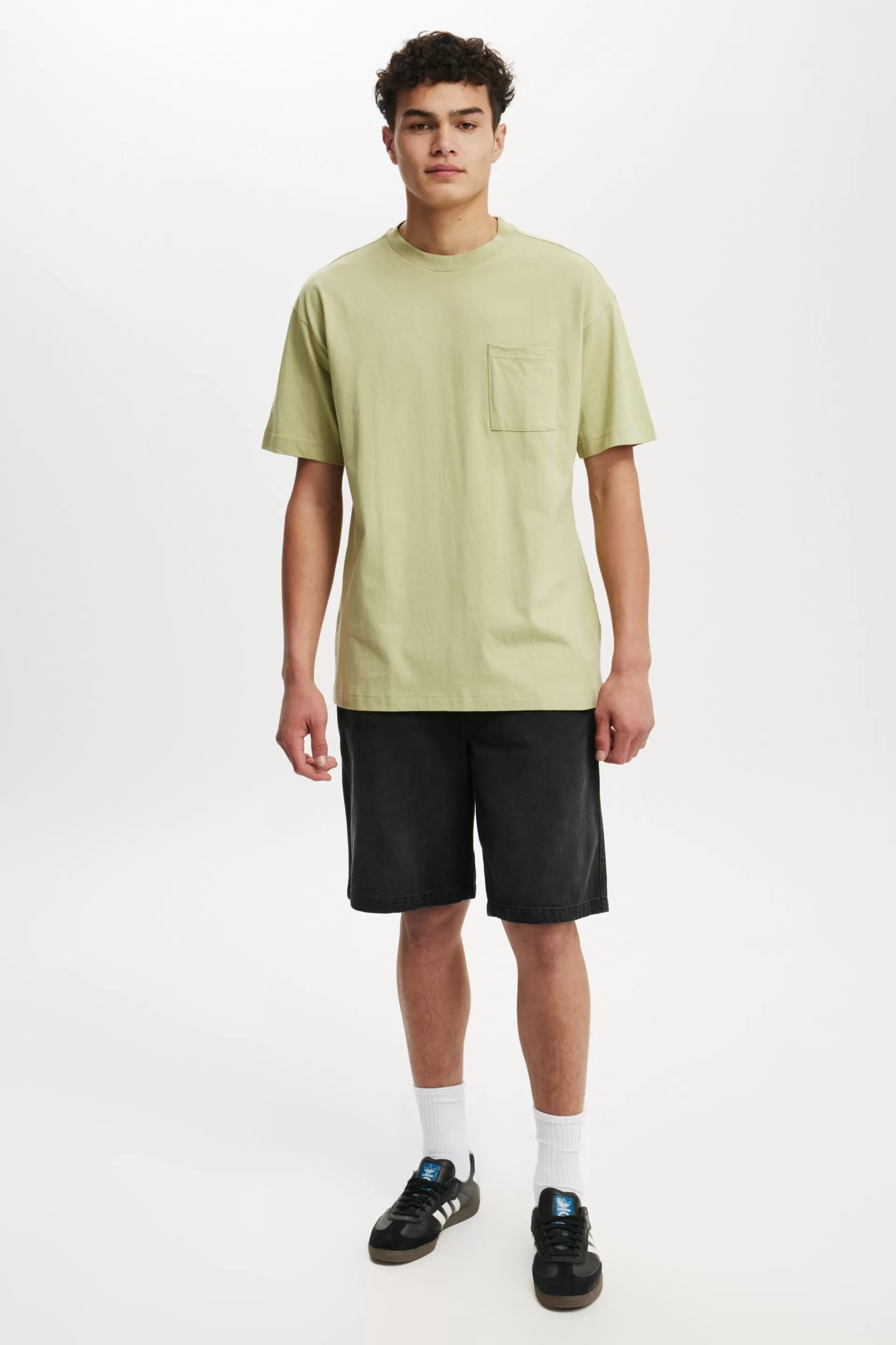 Cotton On Tees & Tanks*Box Fit Pocket T-Shirt Greentea