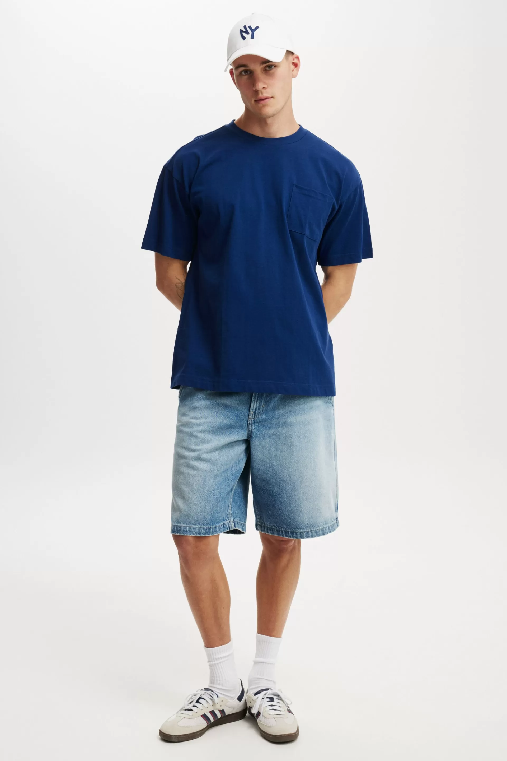 Cotton On Tees & Tanks*Box Fit Pocket T-Shirt Limogesblue