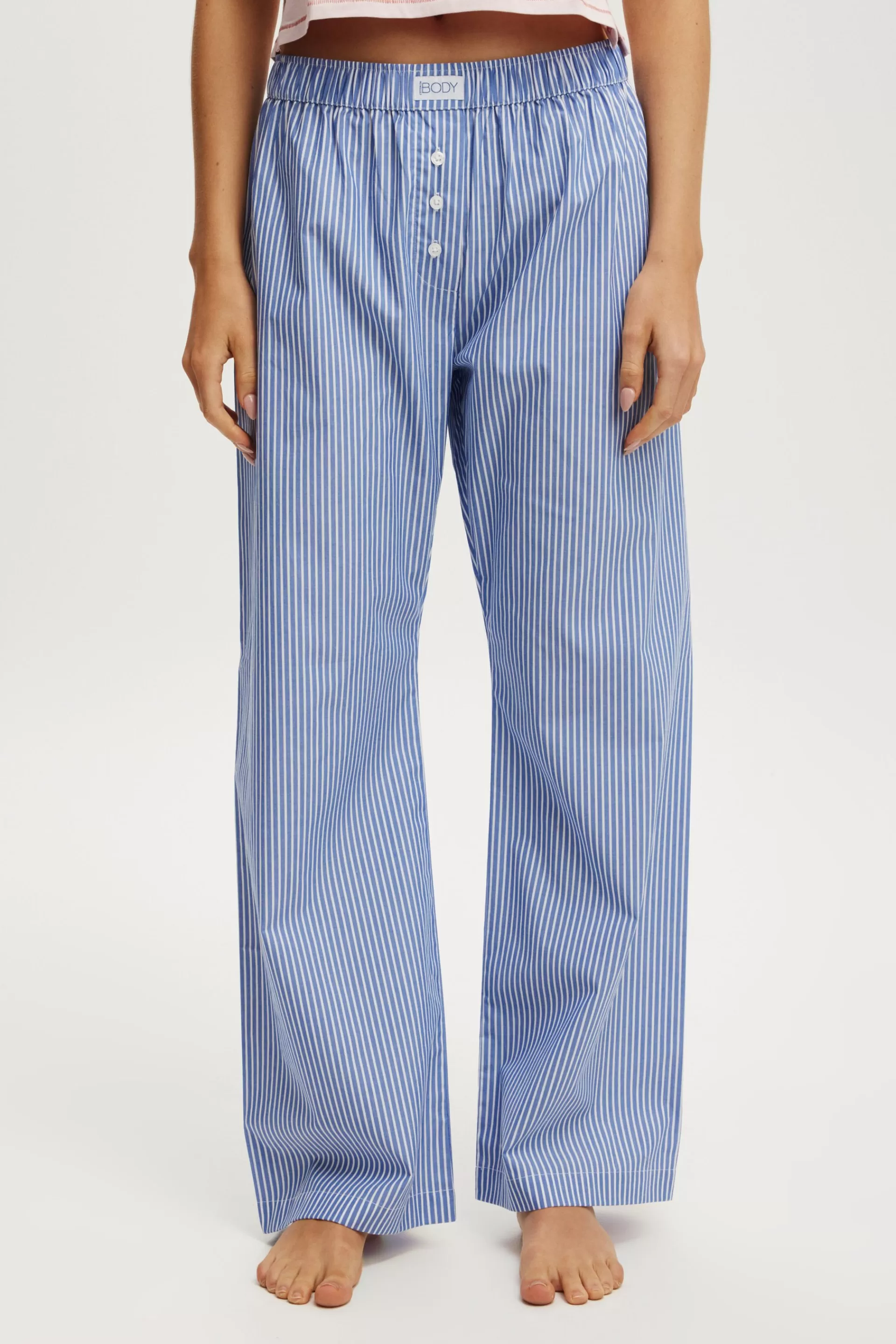 Cotton On Loungewear | Pyjamas*Boyfriend Boxer Pant Blue/whitestripe