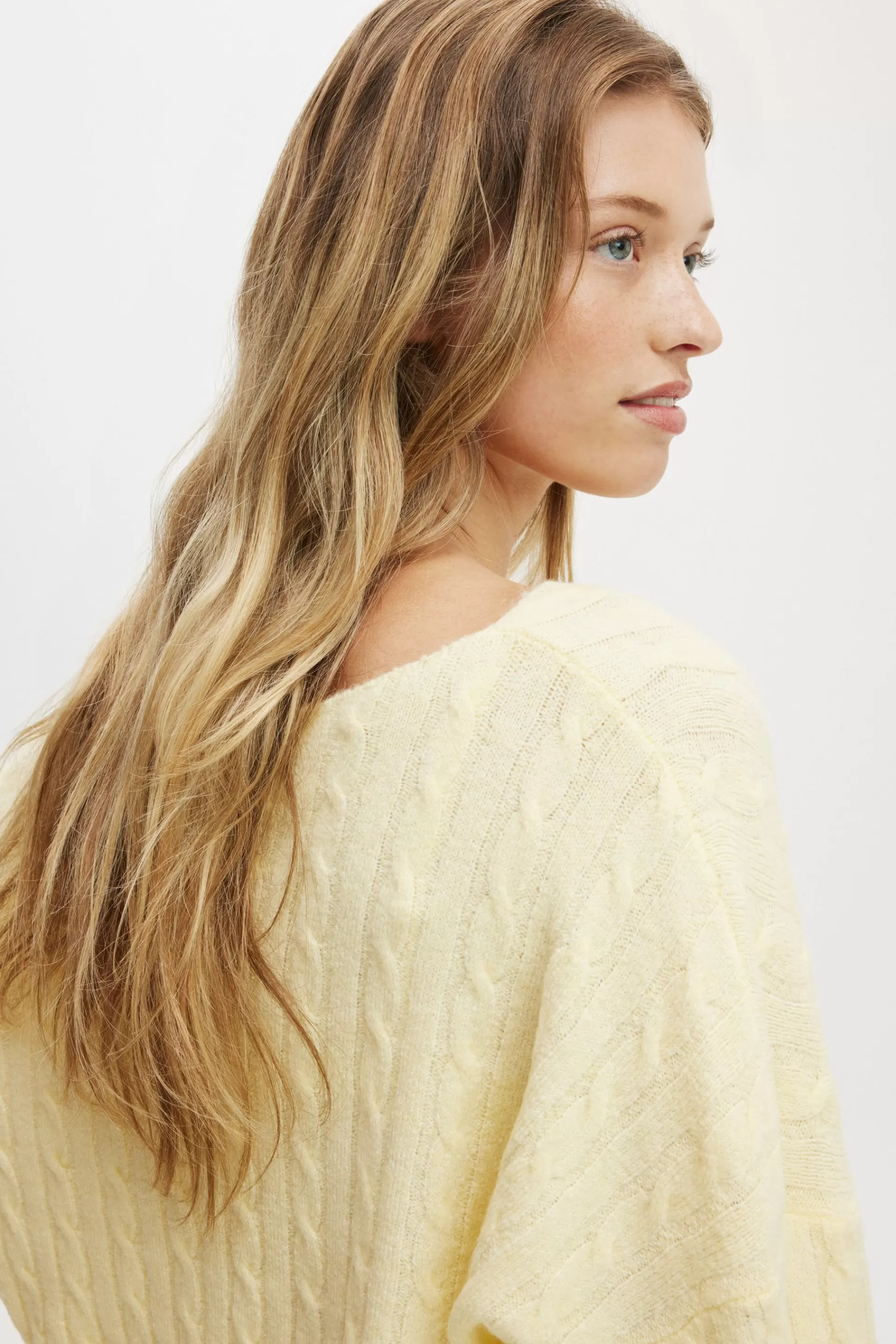 Cotton On Nighties & Rompers | Knitwear*Cable Off The Shoulder Knit Jumper Yellowdream