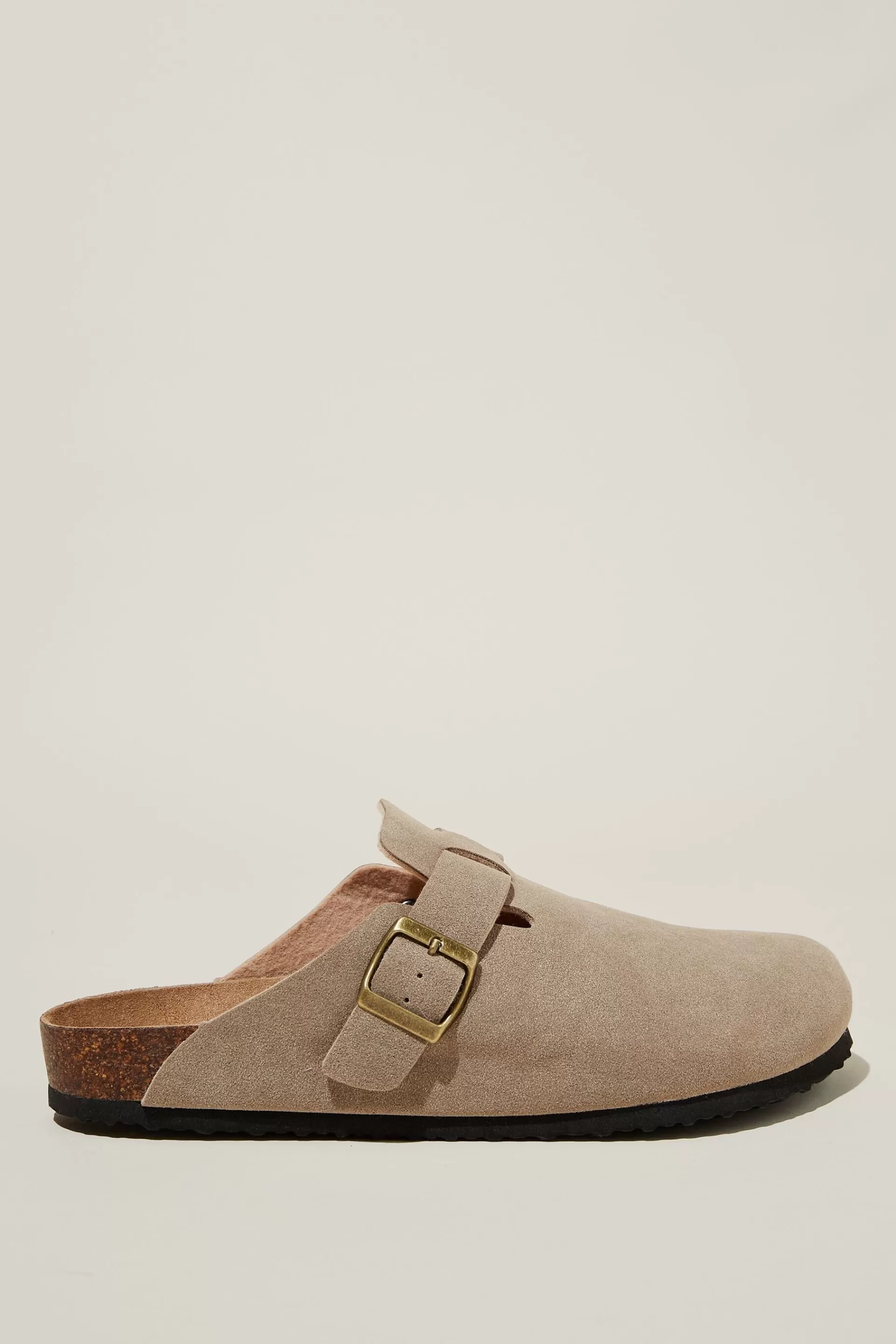 Cotton On Shoes*Closed Toe Buckle Slide Taupe