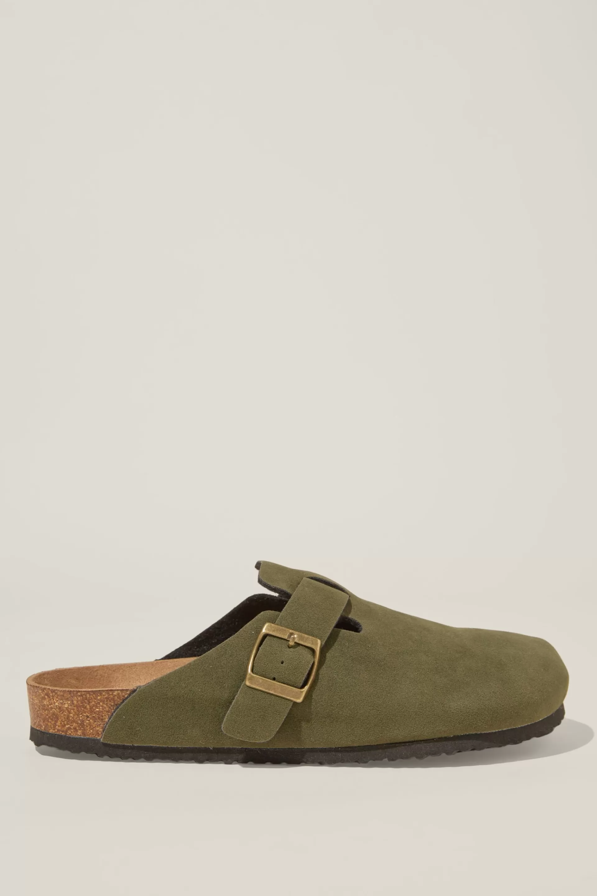 Cotton On Shoes*Closed Toe Buckle Slide Olive