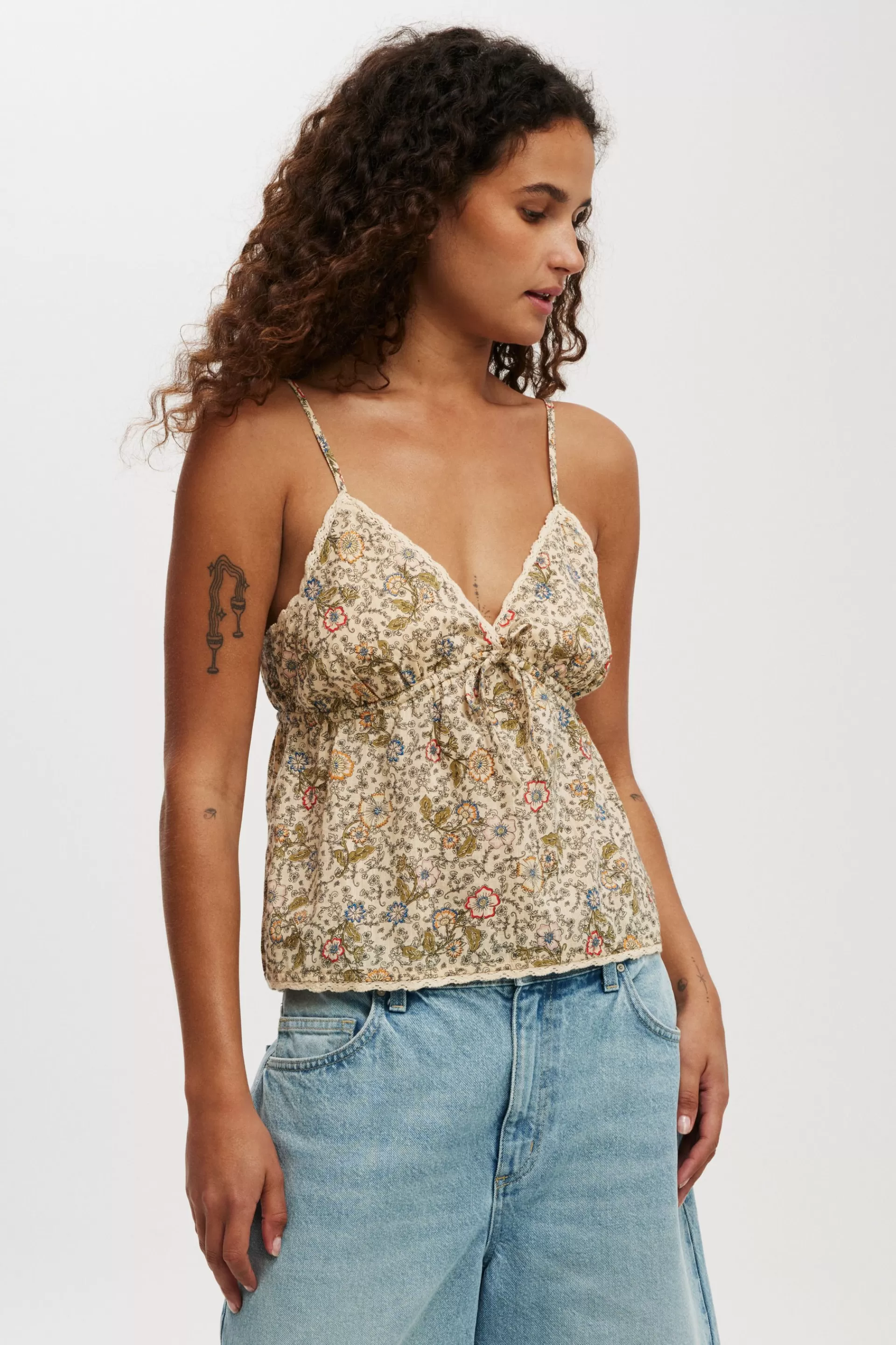 Cotton On Plus Size Curve | Shirts*Cotton Lace Cami Billiefloral