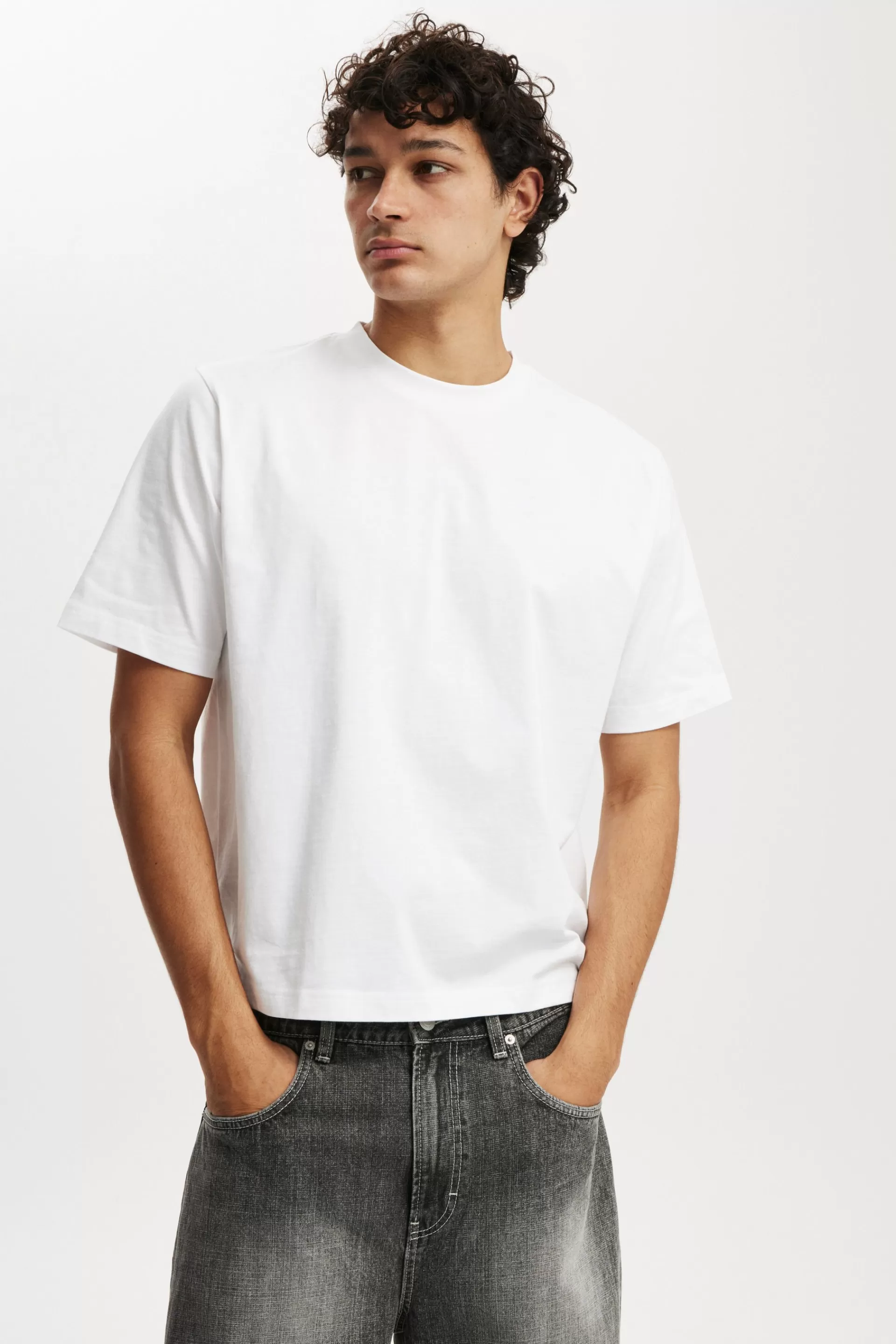 Cotton On Tees & Tanks*Cropped Fit T-Shirt White