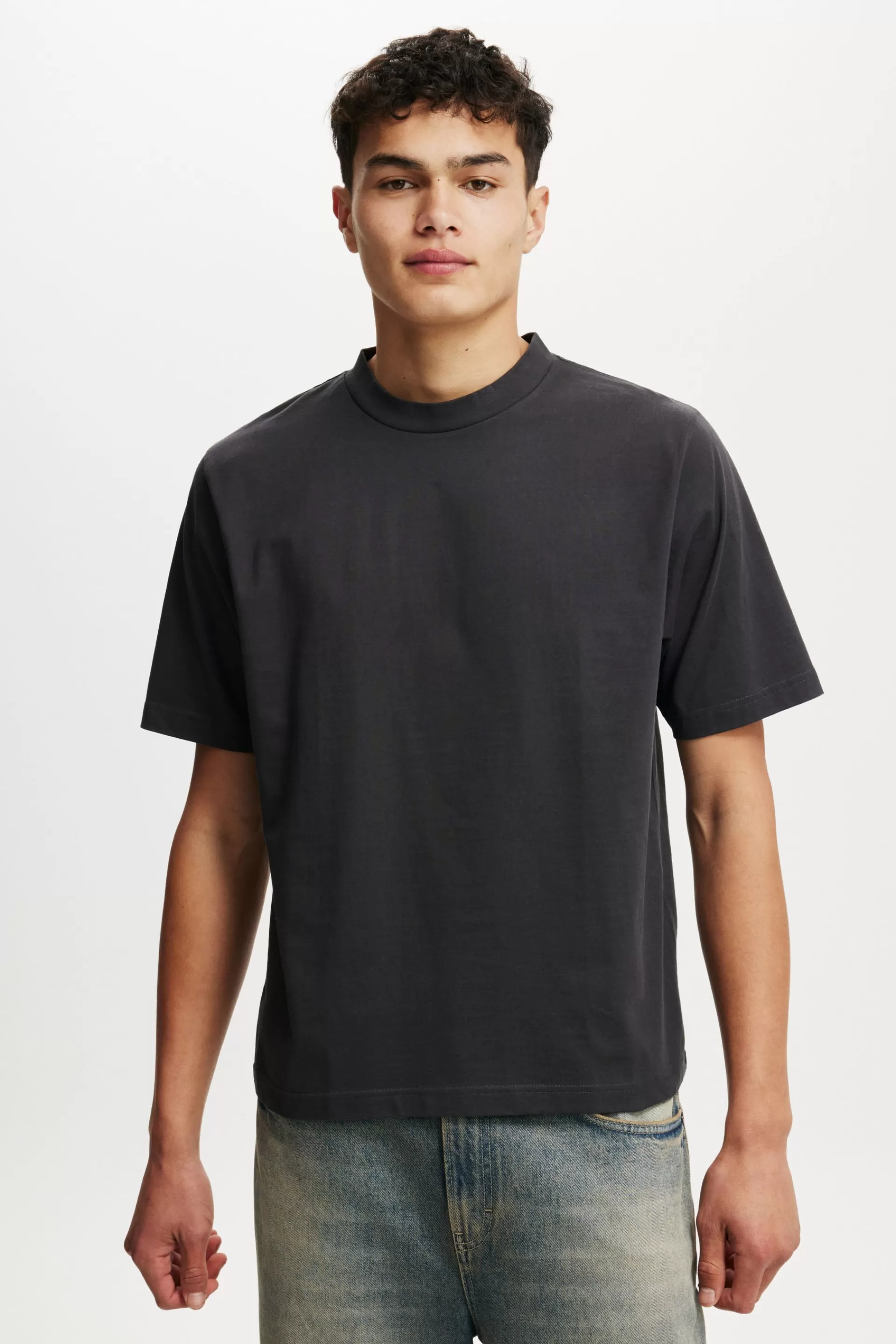 Cotton On Tees & Tanks*Cropped Fit T-Shirt Washedblack