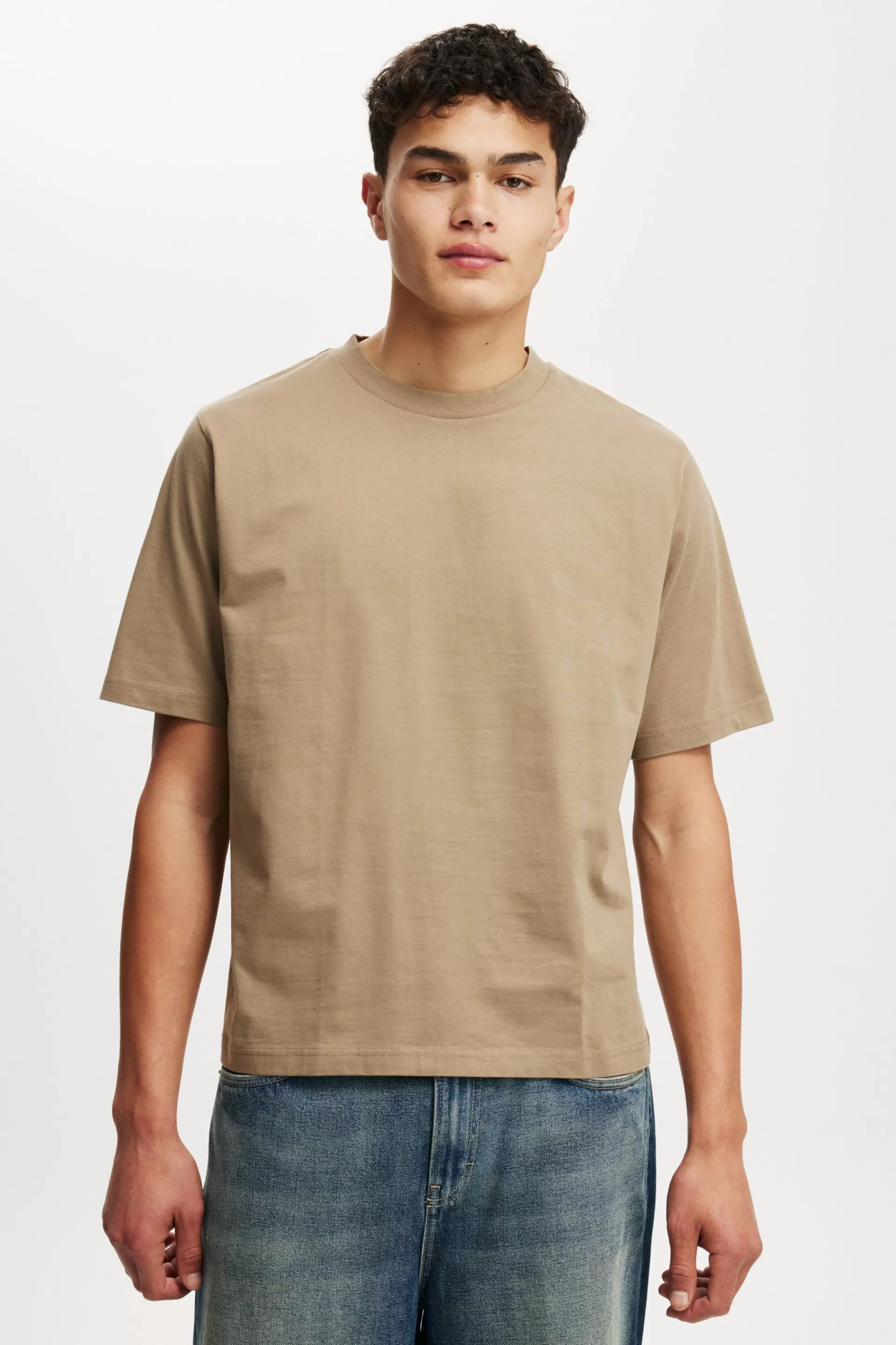 Cotton On Tees & Tanks*Cropped Fit T-Shirt Coffee