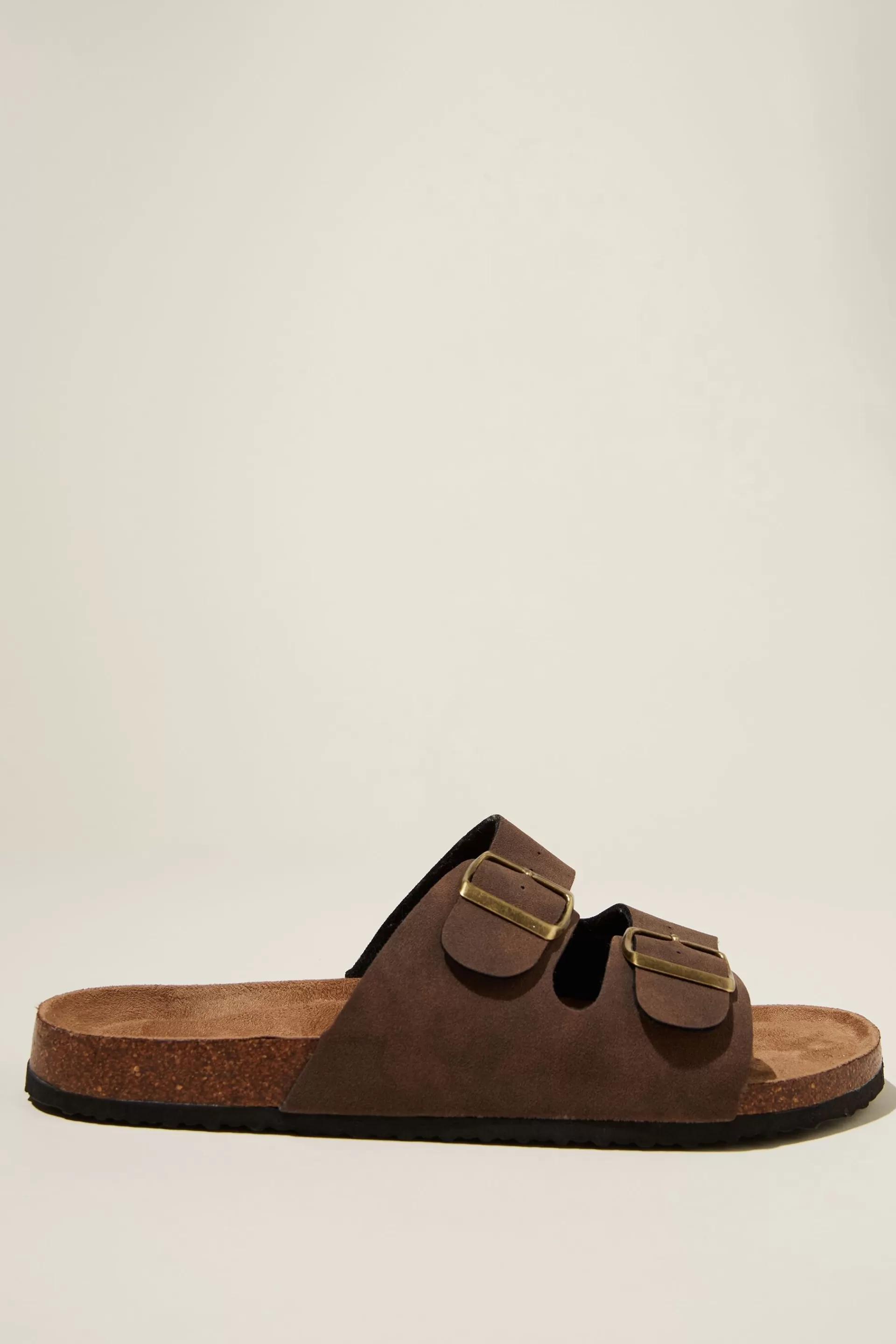 Cotton On Shoes*Double Buckle Sandal Darkchocolate