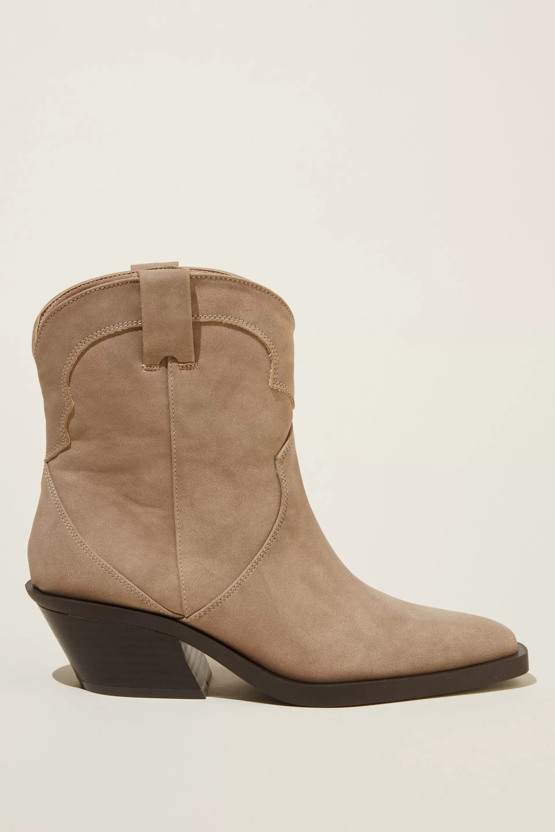 Cotton On Boots*Dylan Western Ankle Boot Camelnubuck