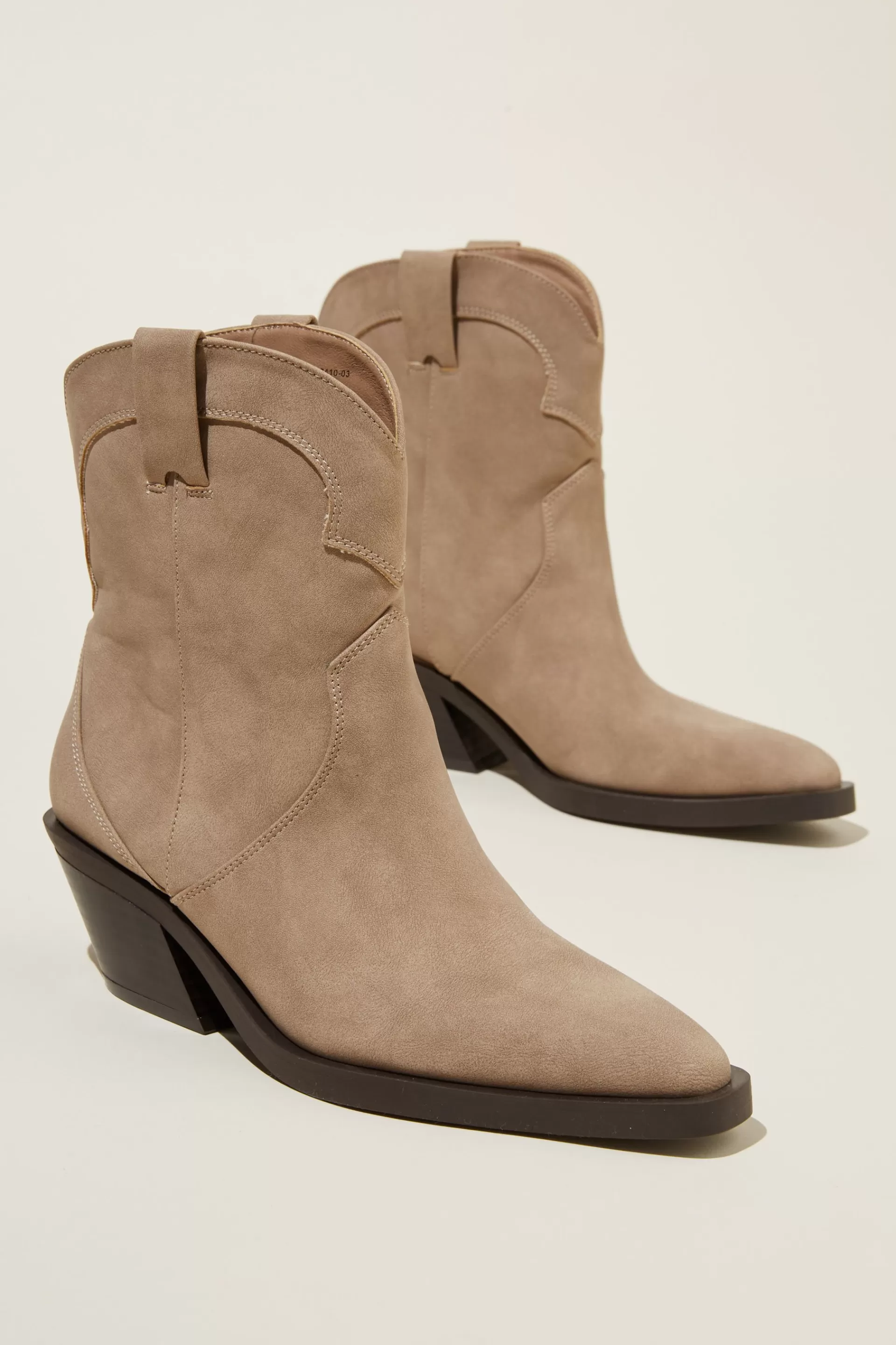 Cotton On Boots*Dylan Western Ankle Boot Camelnubuck