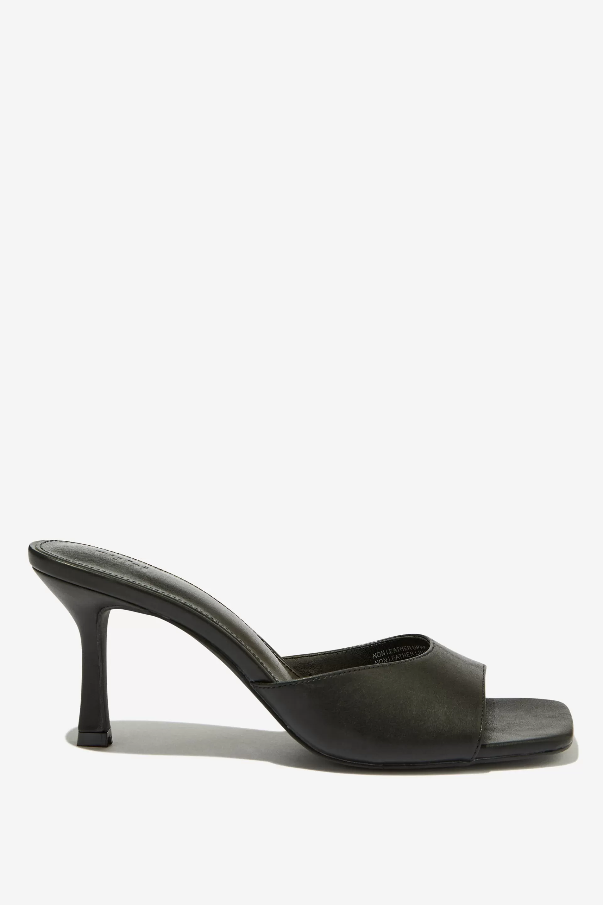 Cotton On Heels*Edie Minimal Mule Blacksmooth