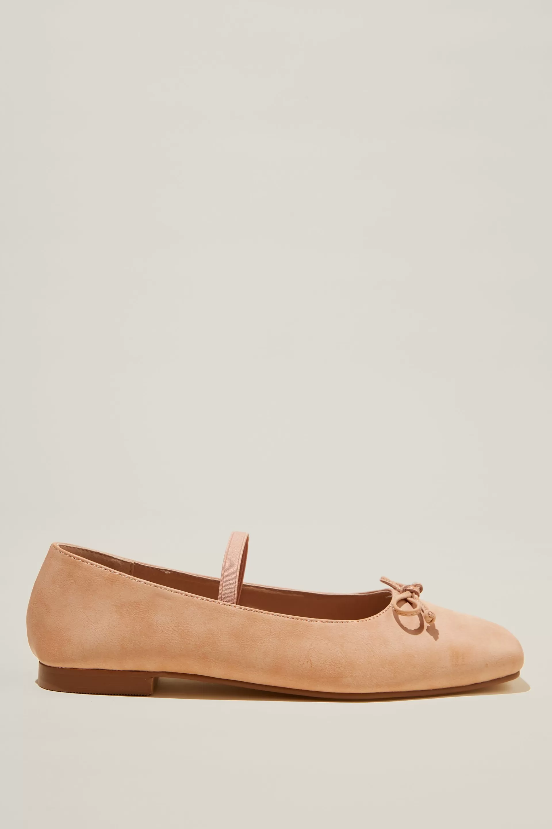 Cotton On Ballet Flats & Loafers*Gia Square Ballet Beigepinkdistressedveganleather