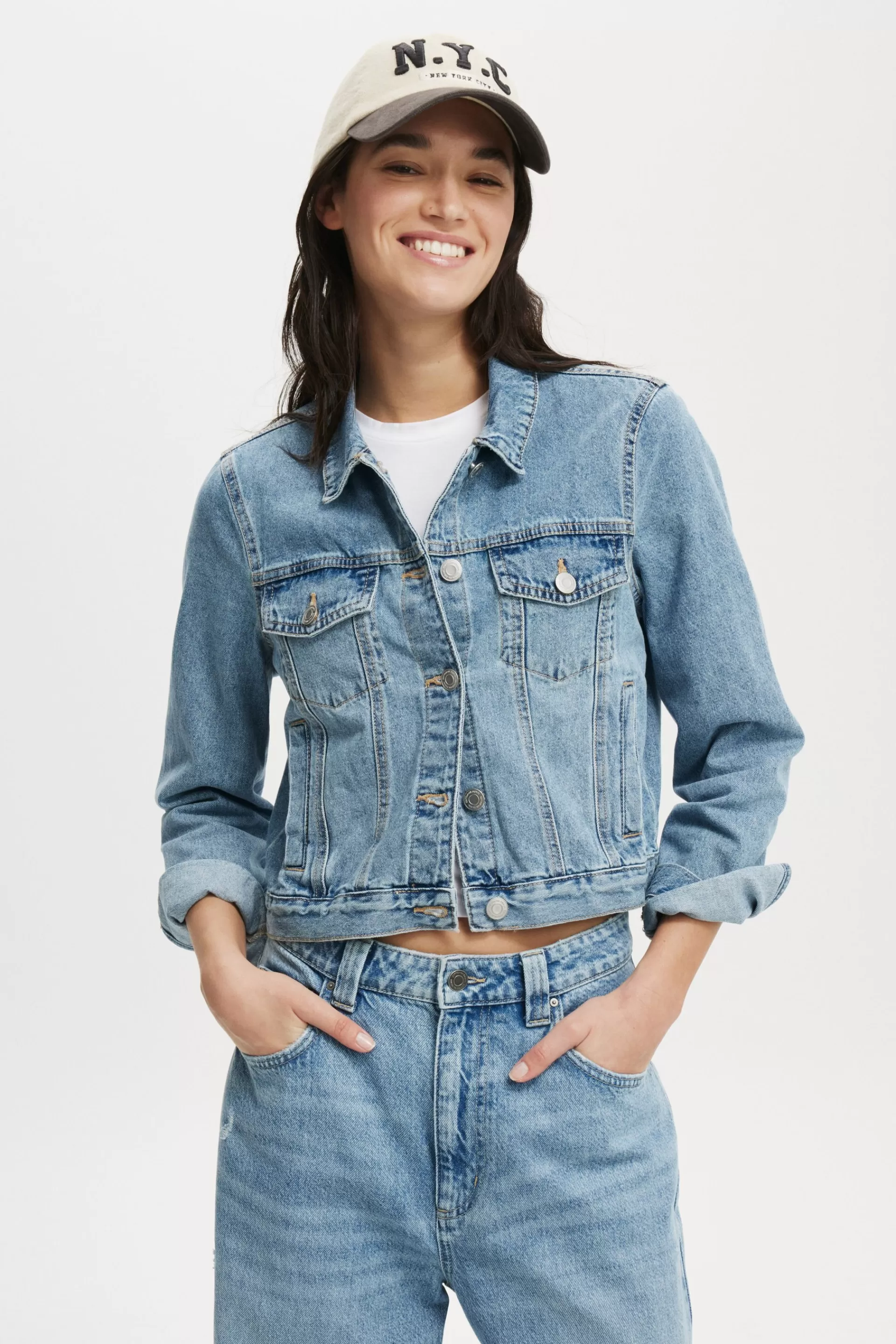 Cotton On Jackets & Shirts | Jackets & Coats*Girlfriend Denim Jacket Bellsblue