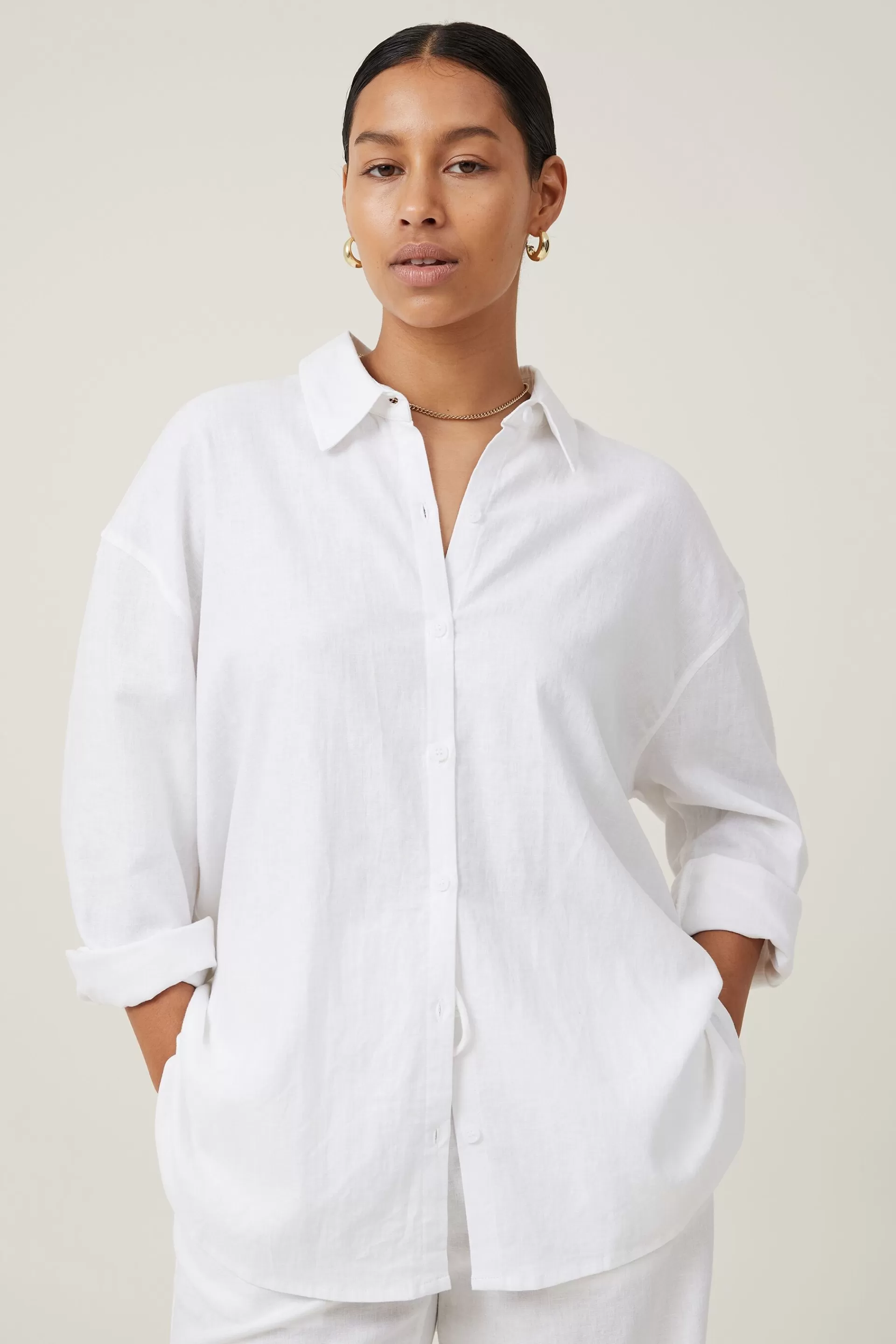 Cotton On Plus Size Curve | Shirts*Haven Long Sleeve Shirt White