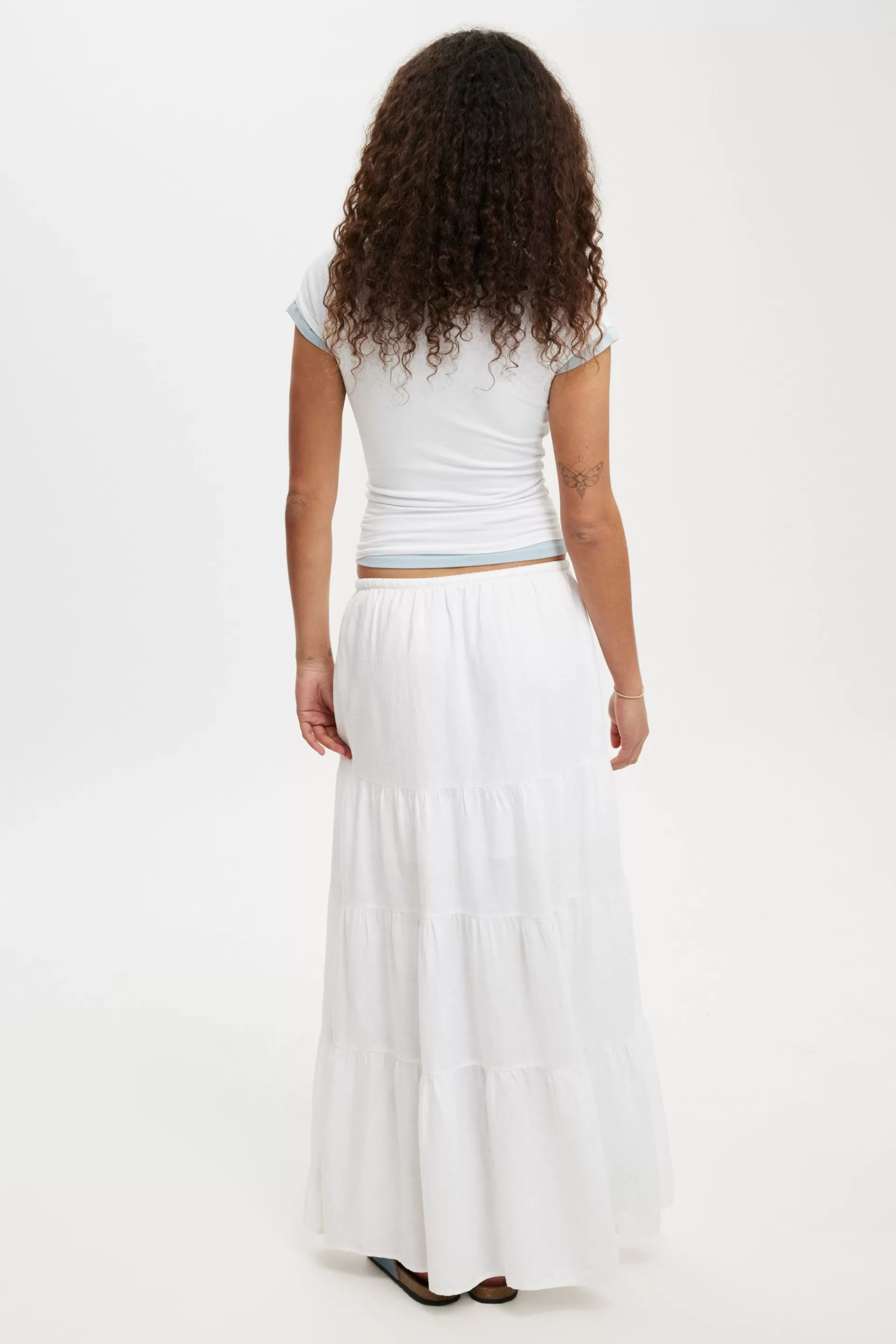 Cotton On Plus Size Curve | Skirts*Haven Tiered Maxi Skirt White