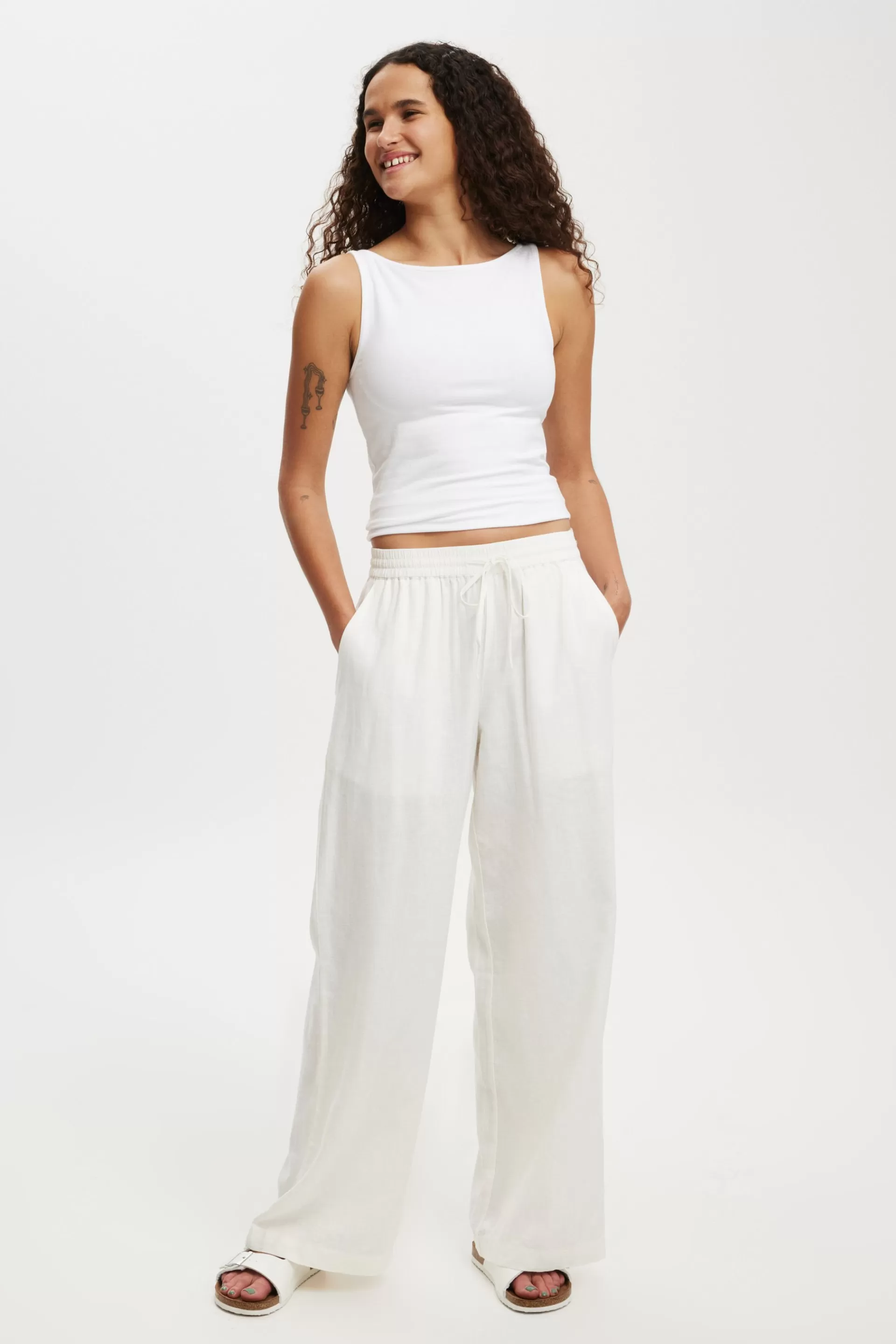 Cotton On Plus Size Curve | Pants*Haven Wide Leg Pant White