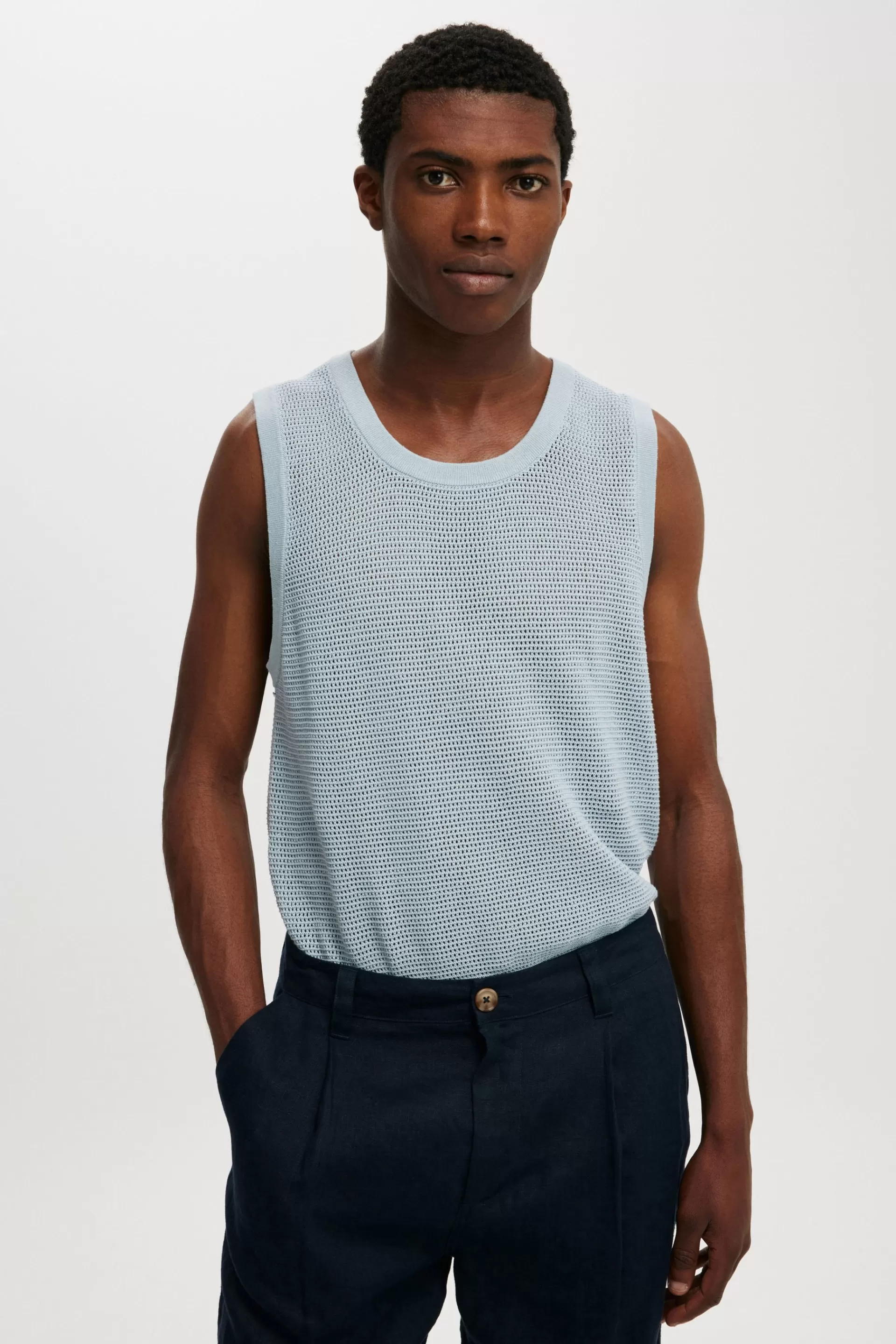 Cotton On Knitwear*Knit Tank Iceblue