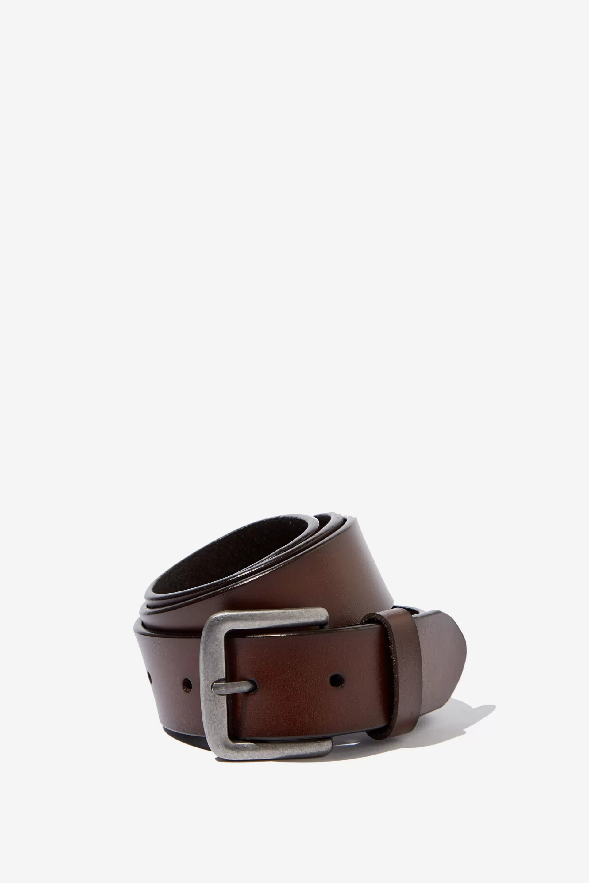 Cotton On Bags & Belts*Leather Belt Brown/silver