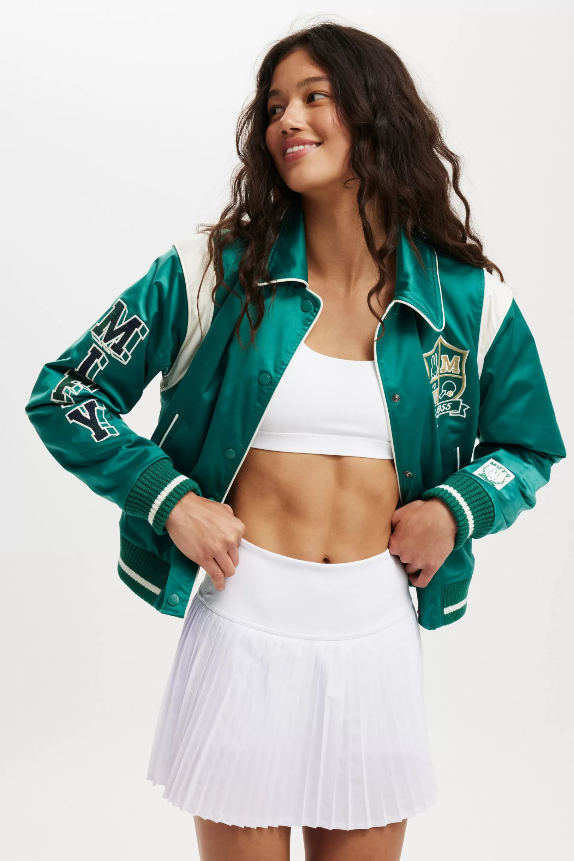 Cotton On Jackets & Puffers | Jackets & Coats*Miffy Varsity Bomber Jacket Lcnmiffy/alpinegreen