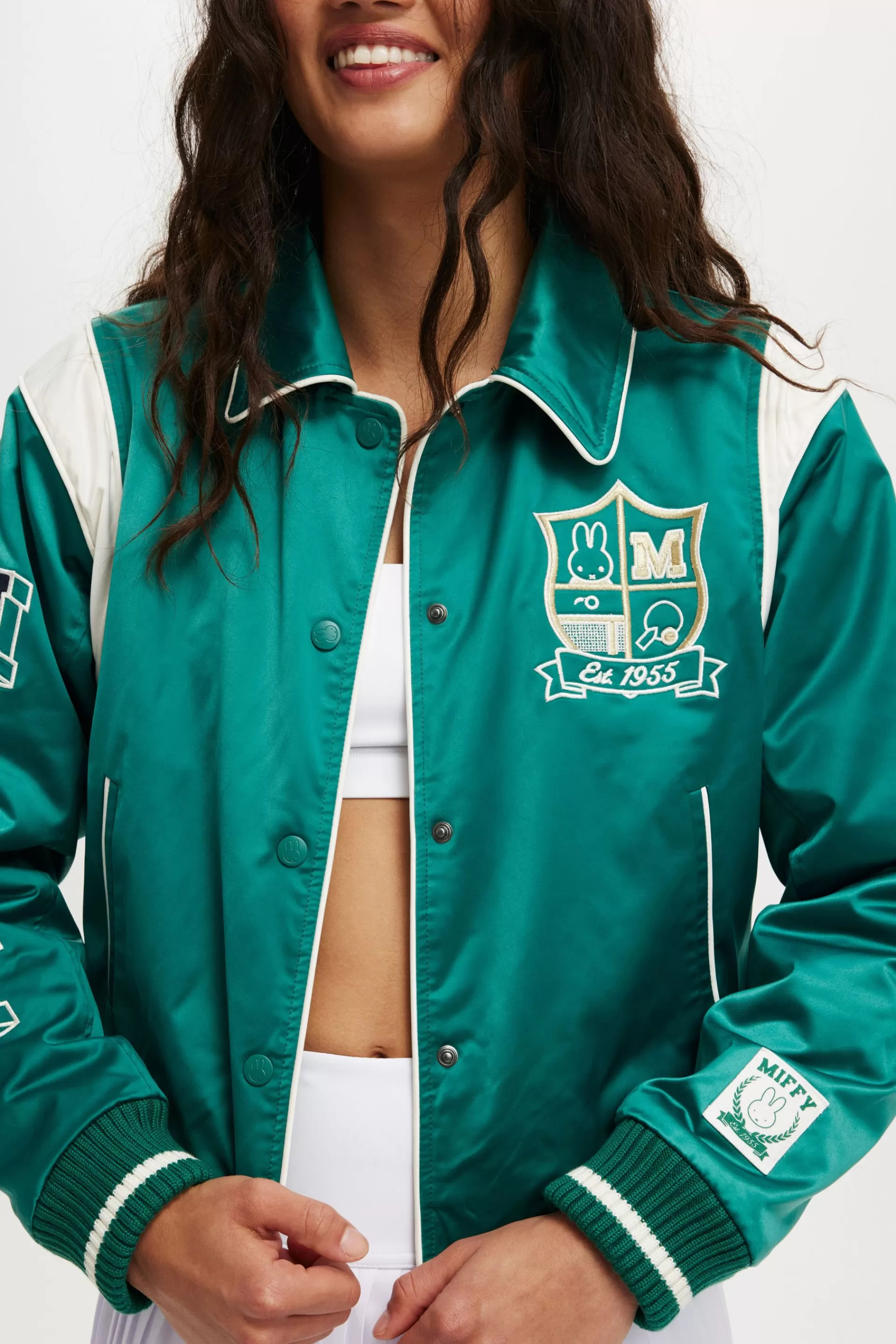 Cotton On Jackets & Puffers | Jackets & Coats*Miffy Varsity Bomber Jacket Lcnmiffy/alpinegreen