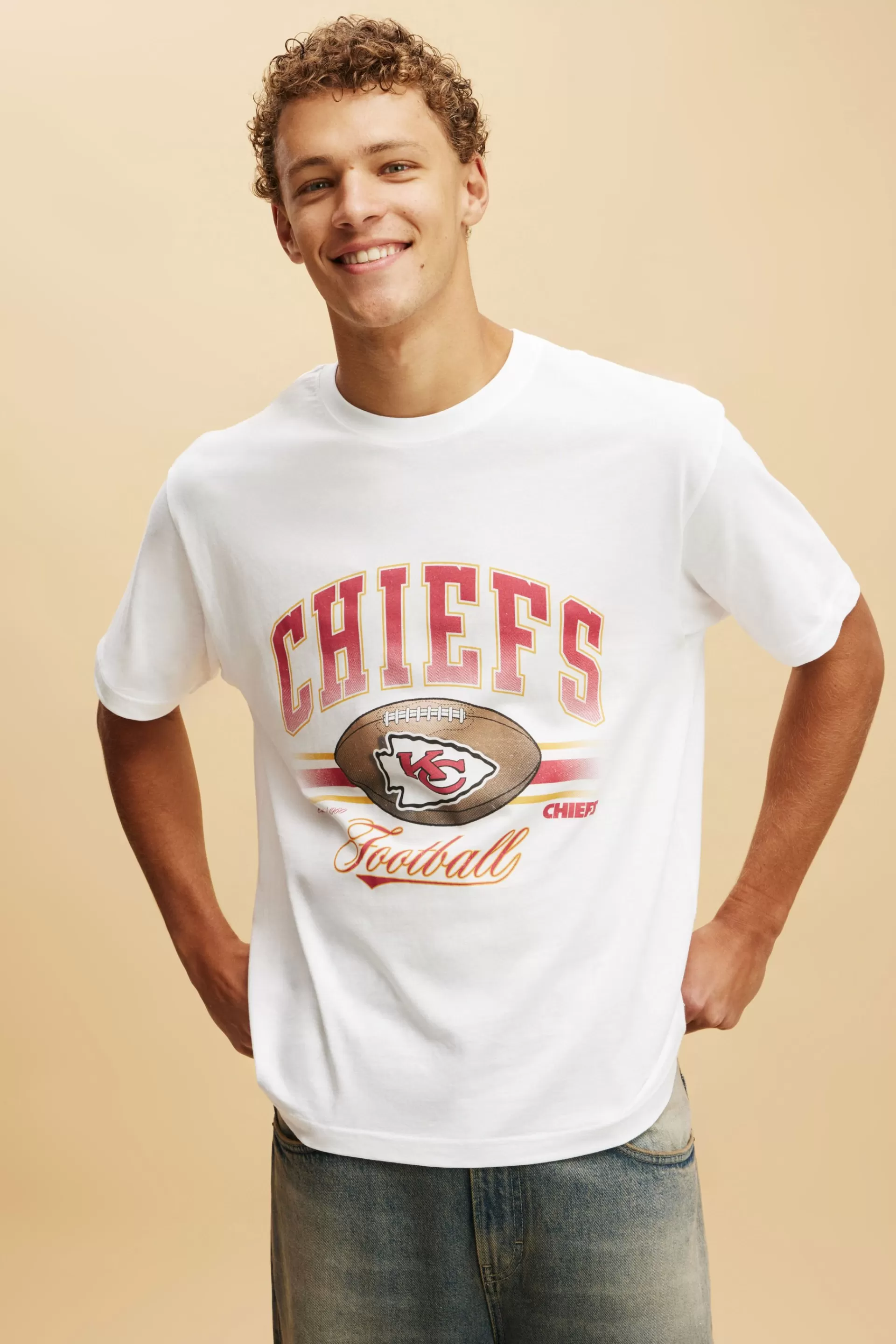 Cotton On Graphic Tees*NFL Loose Fit T-Shirt Lcnnflwhite/kansascitychiefsfootball