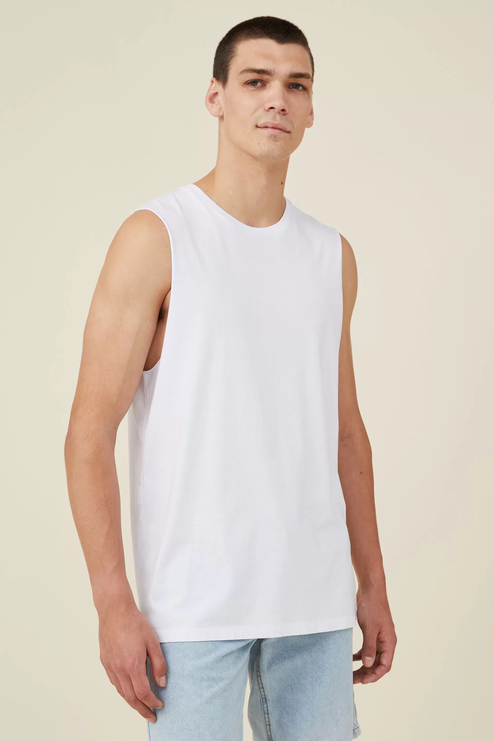 Cotton On Tees & Tanks*Organic Muscle White