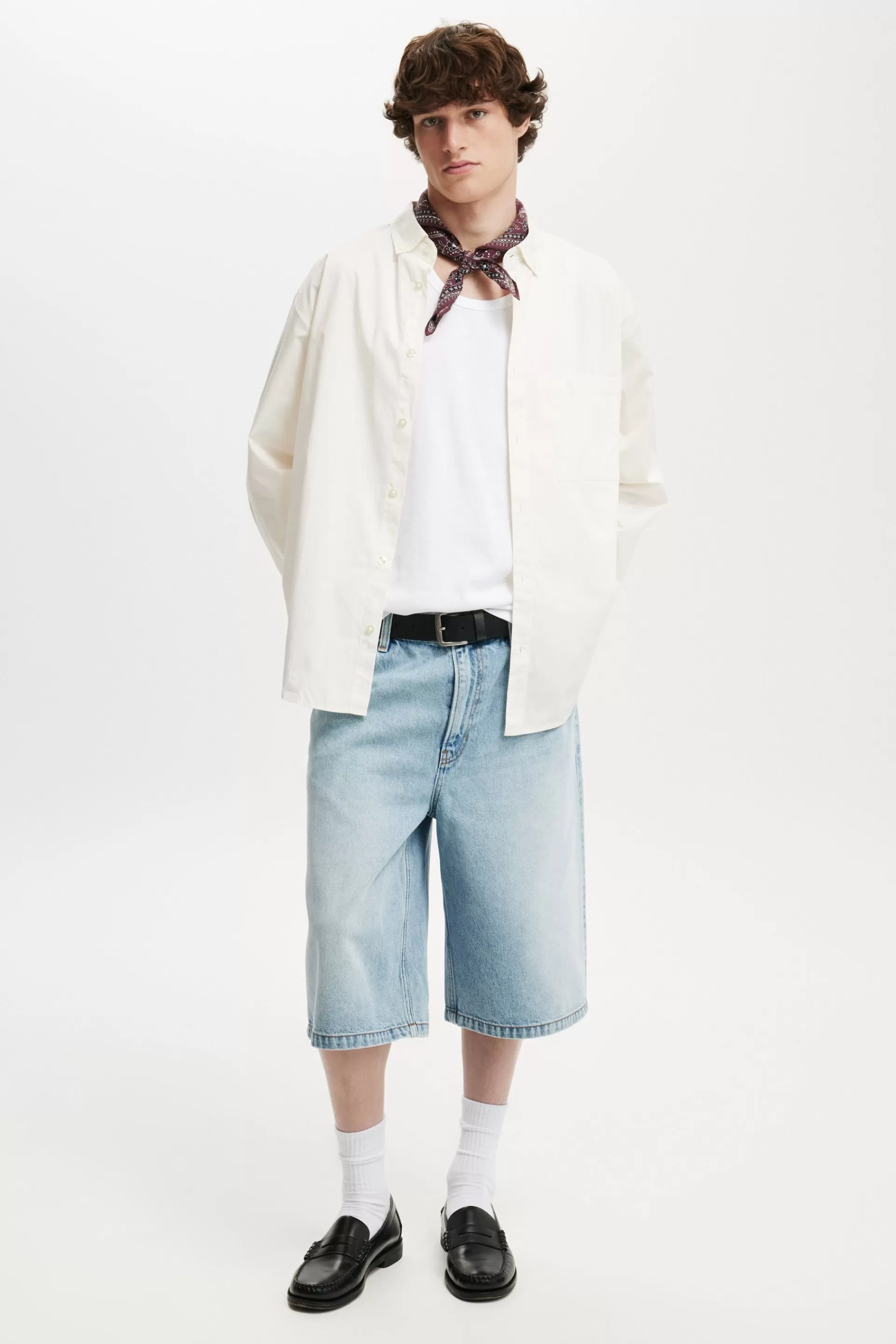 Cotton On Shirts*Oversized Long Sleeve Shirt Offwhite