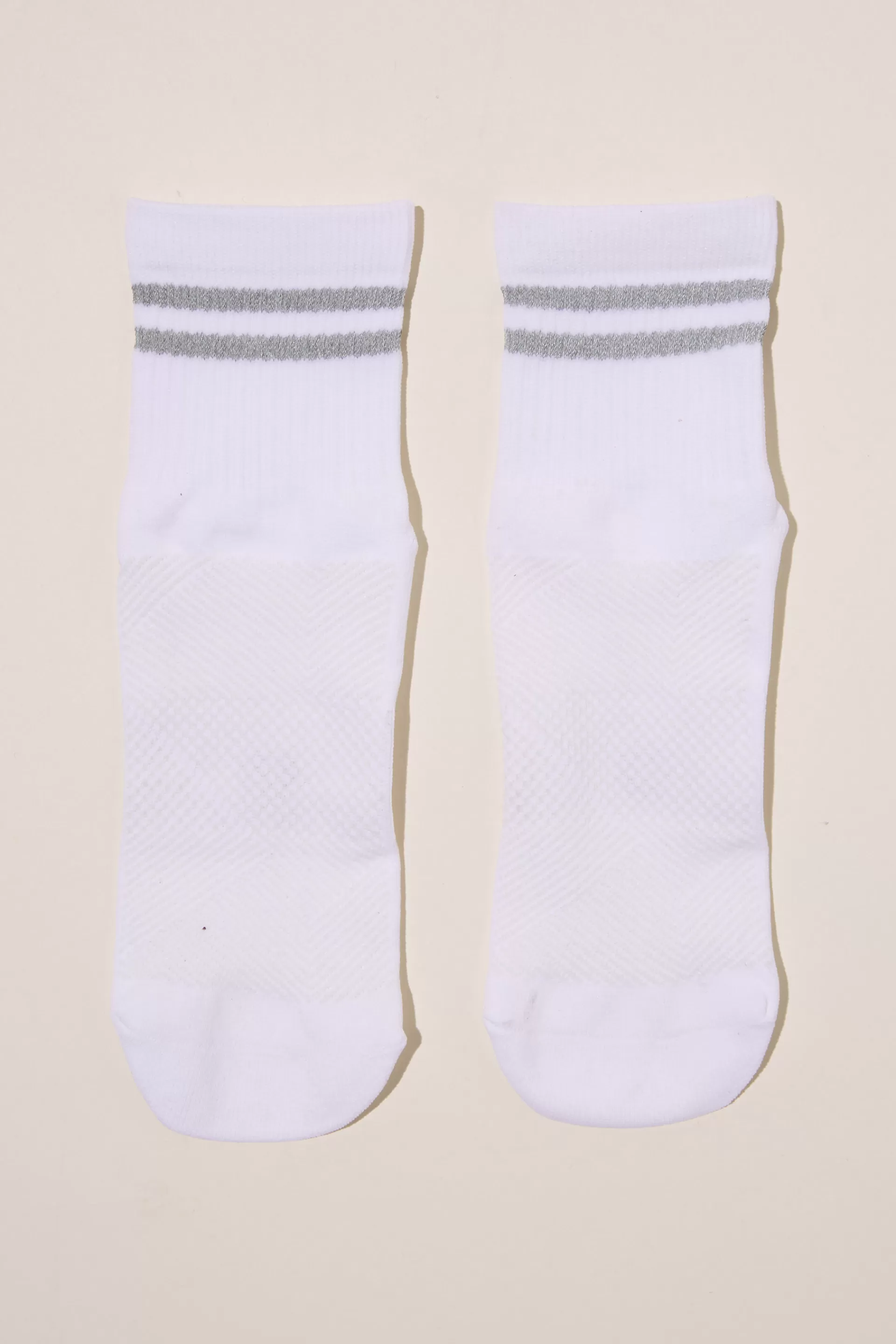 Cotton On Accessories*Performance Mid Crew Running Sock White