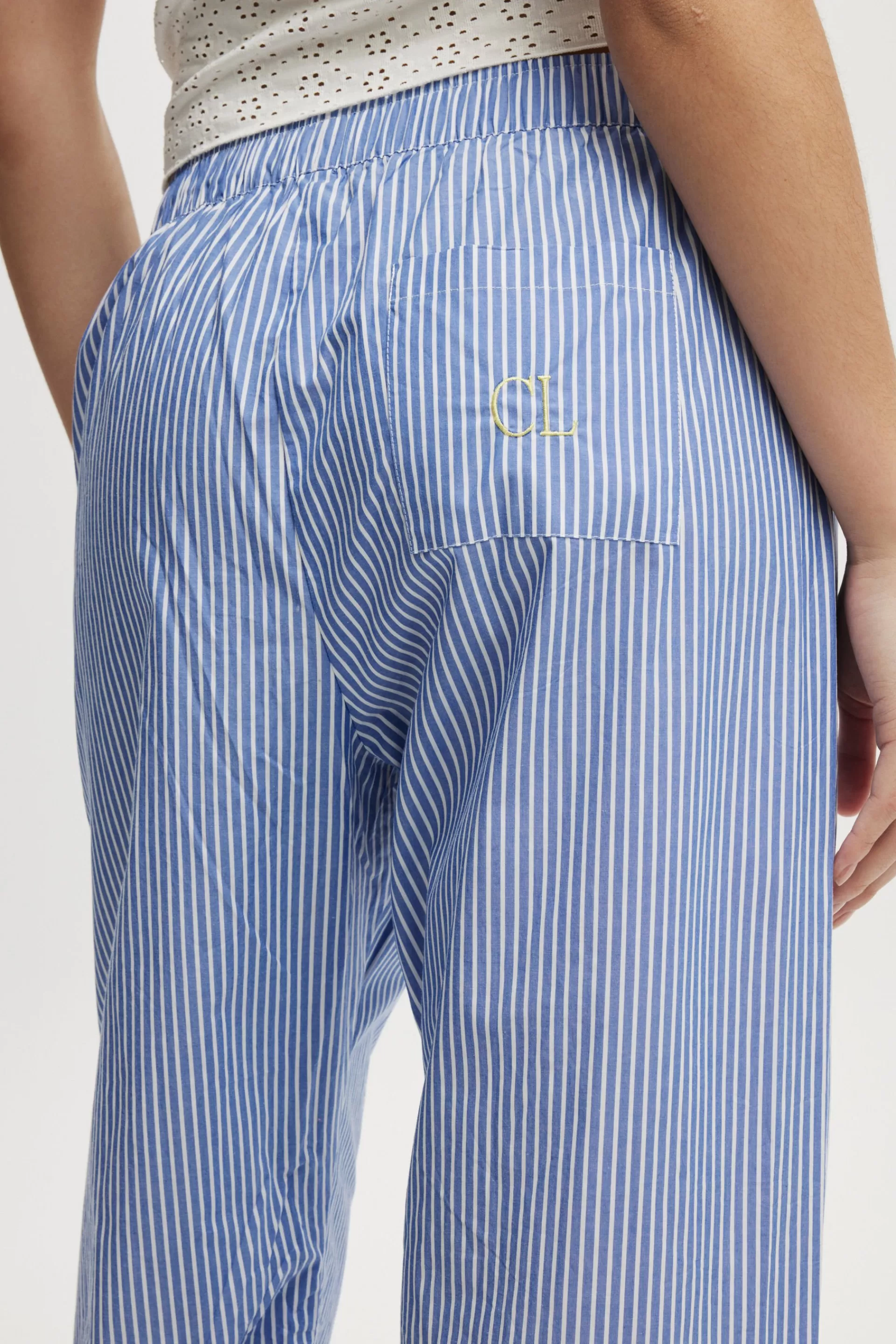 Cotton On Loungewear | Pyjamas*Personalised Boyfriend Boxer Pant Blue/whitestripe