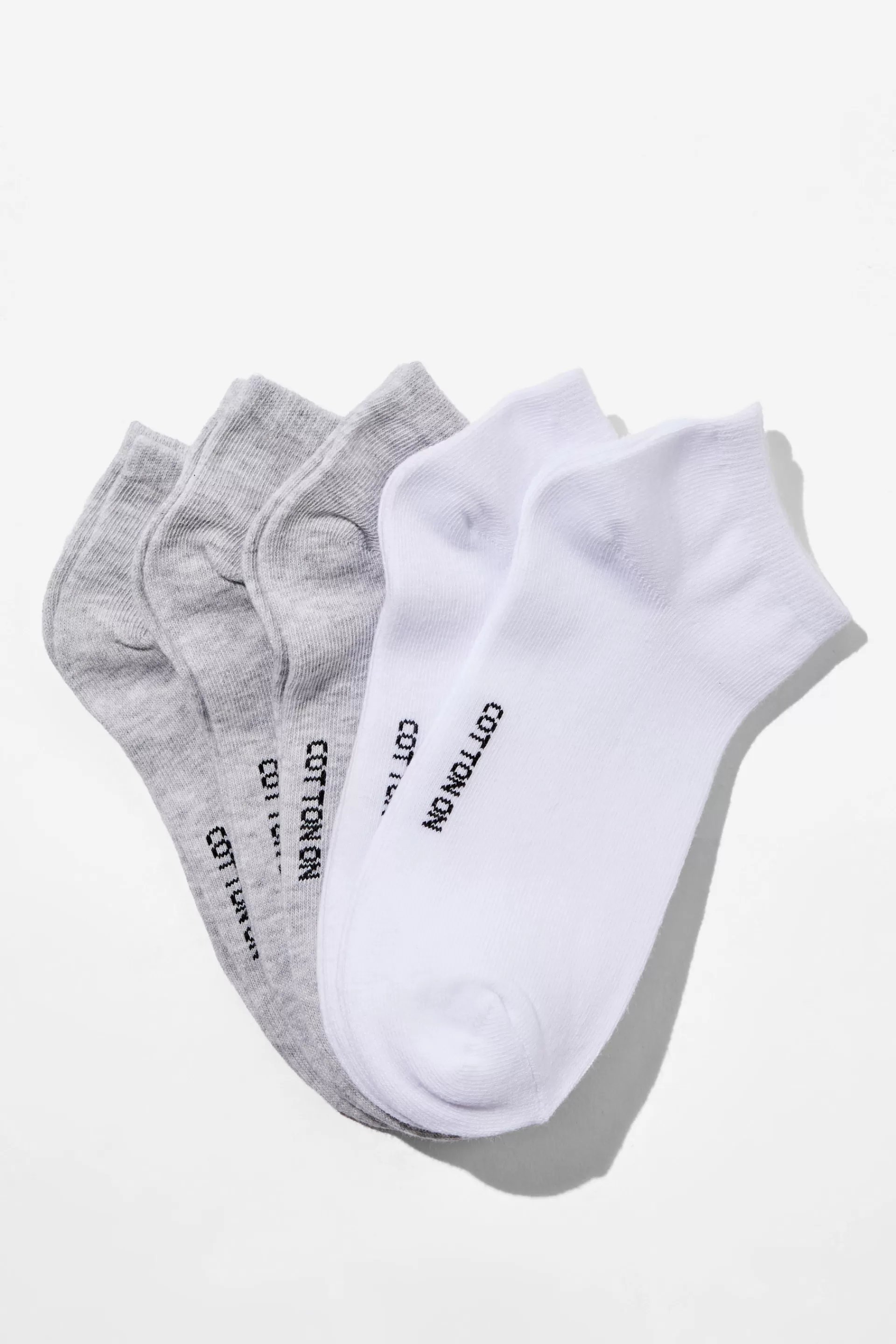 Cotton On Socks*5Pk Ankle Sock Greymix