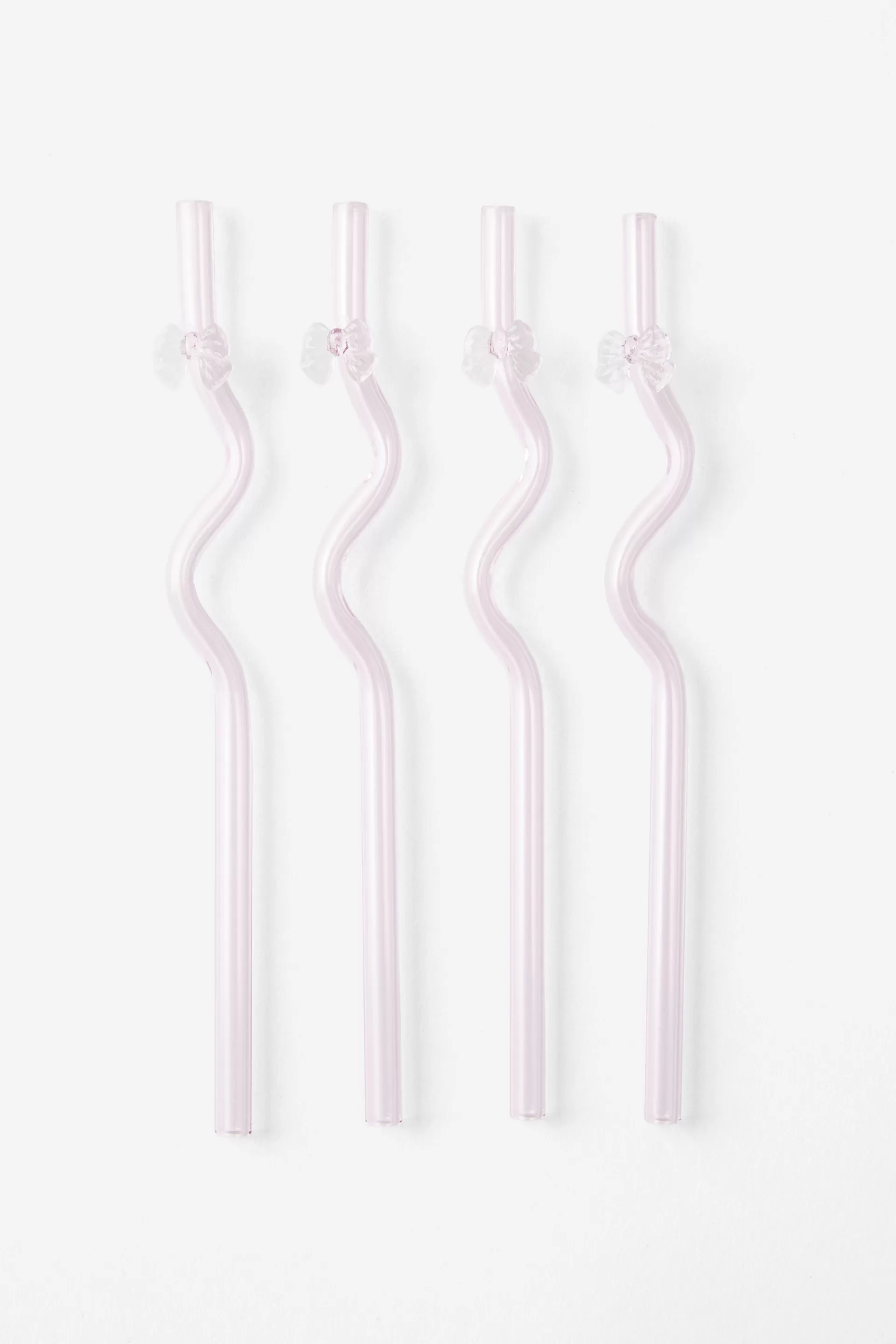 Cotton On Drinking | Beauty Bar*Set 4 Glass Straws Pinkbow