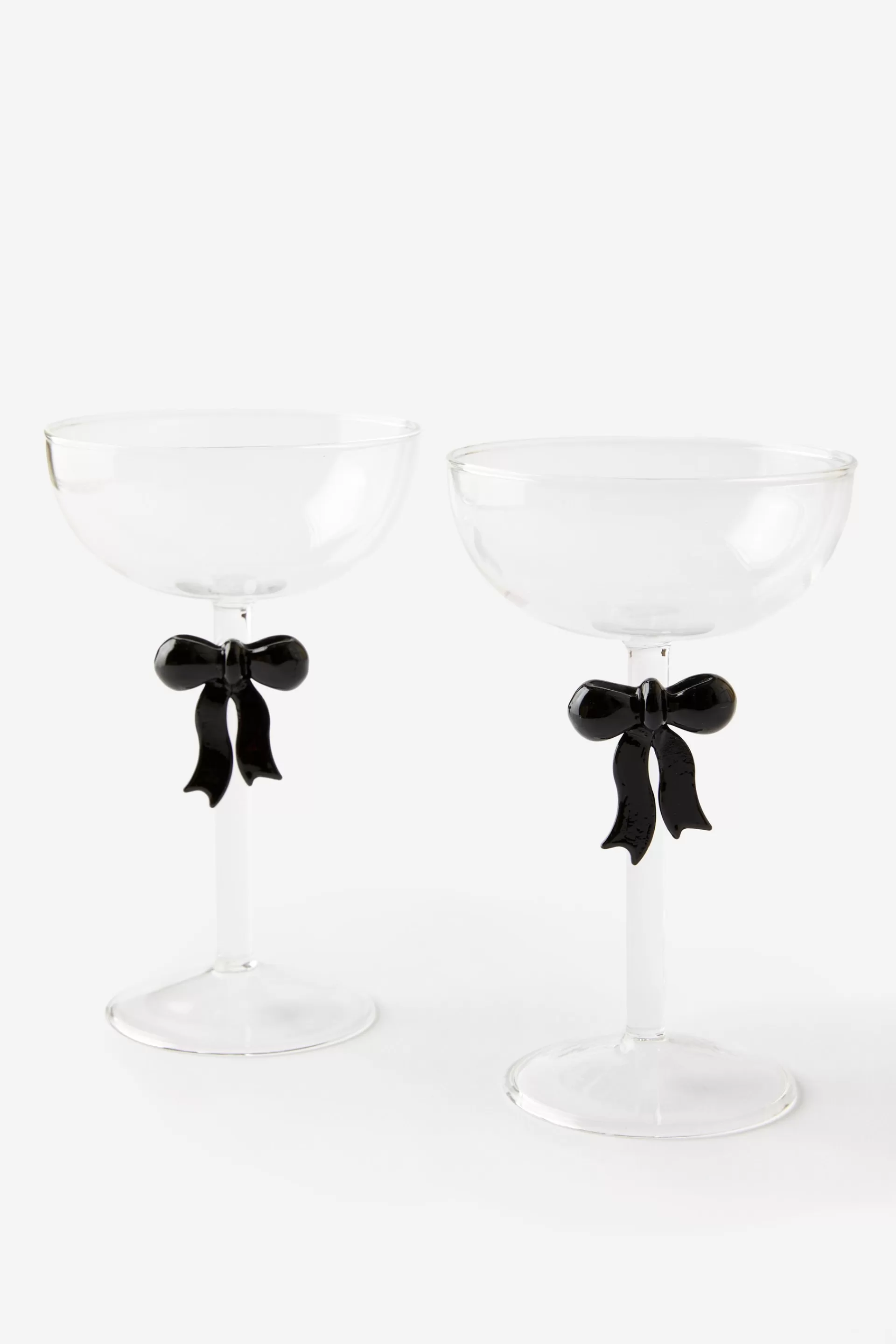 Cotton On Drinking | Beauty Bar*Set 2 Martini Glasses Blackbow