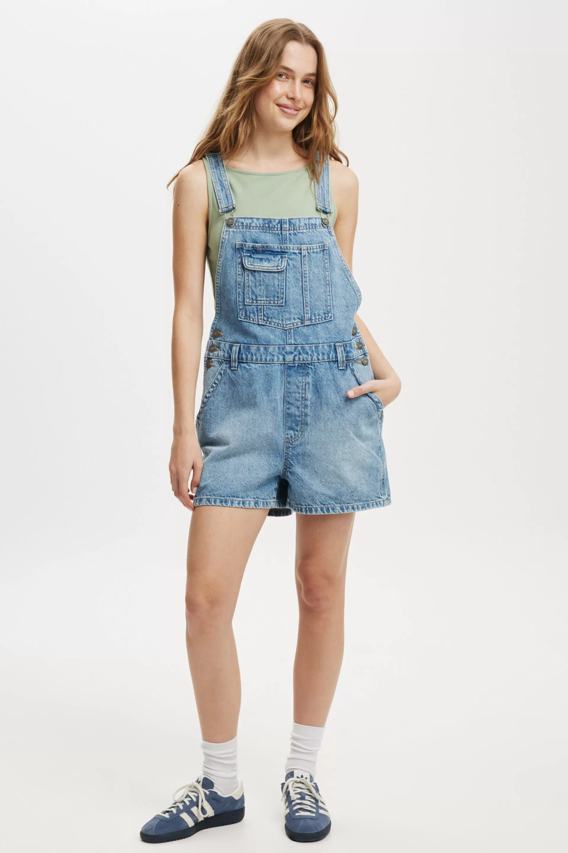 Cotton On Shorts | Overalls & Dresses*Short Denim Overall Breezeblue