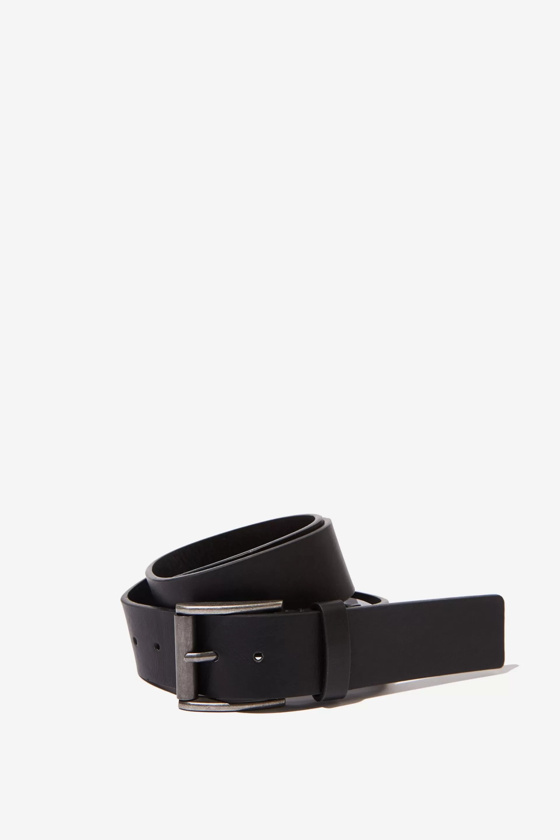 Cotton On Bags & Belts*Square Buckle Pu Belt Black/silver