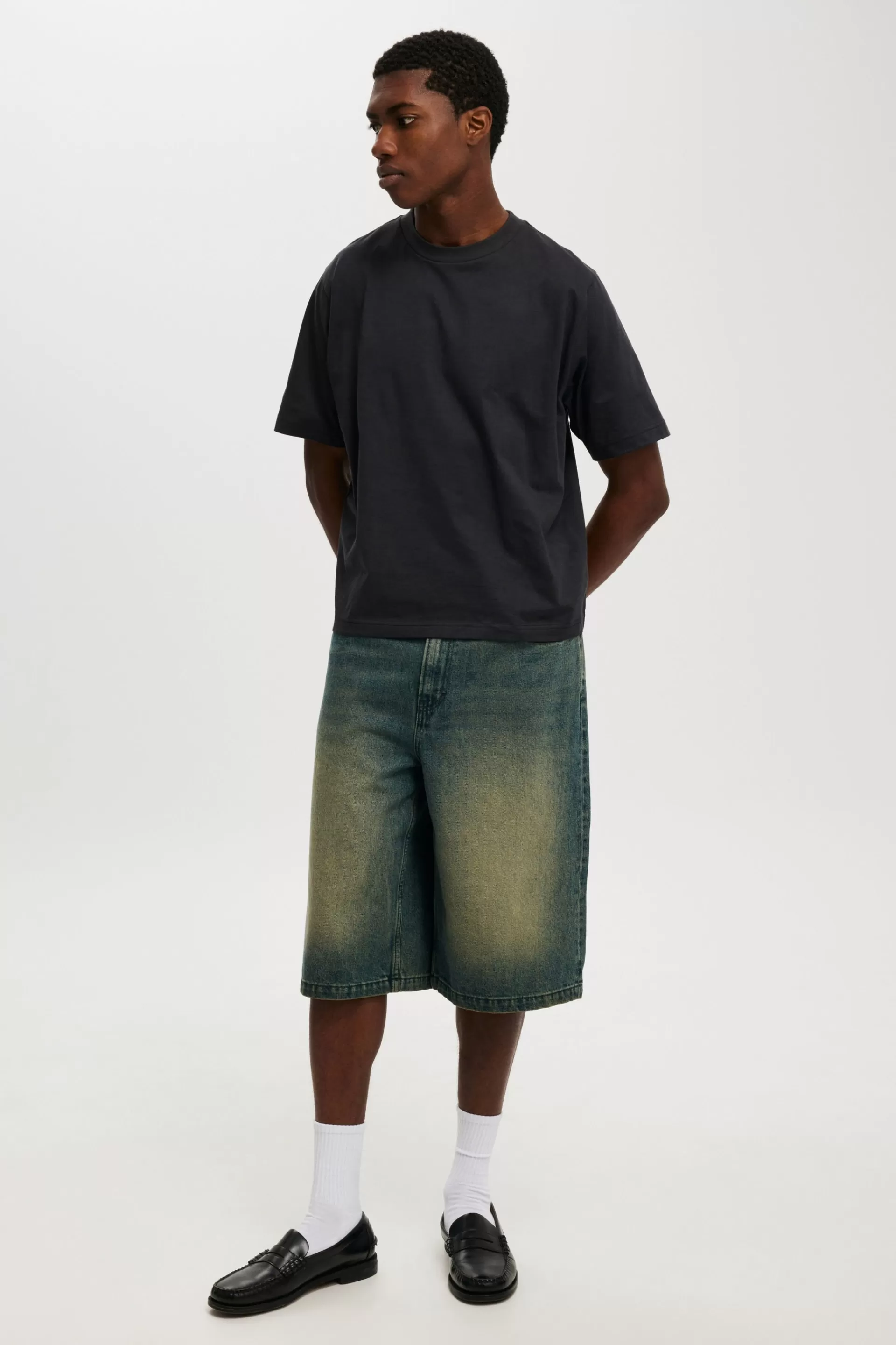 Cotton On Shorts | Shorts*Super Baggy Jort Y2kwashedblue