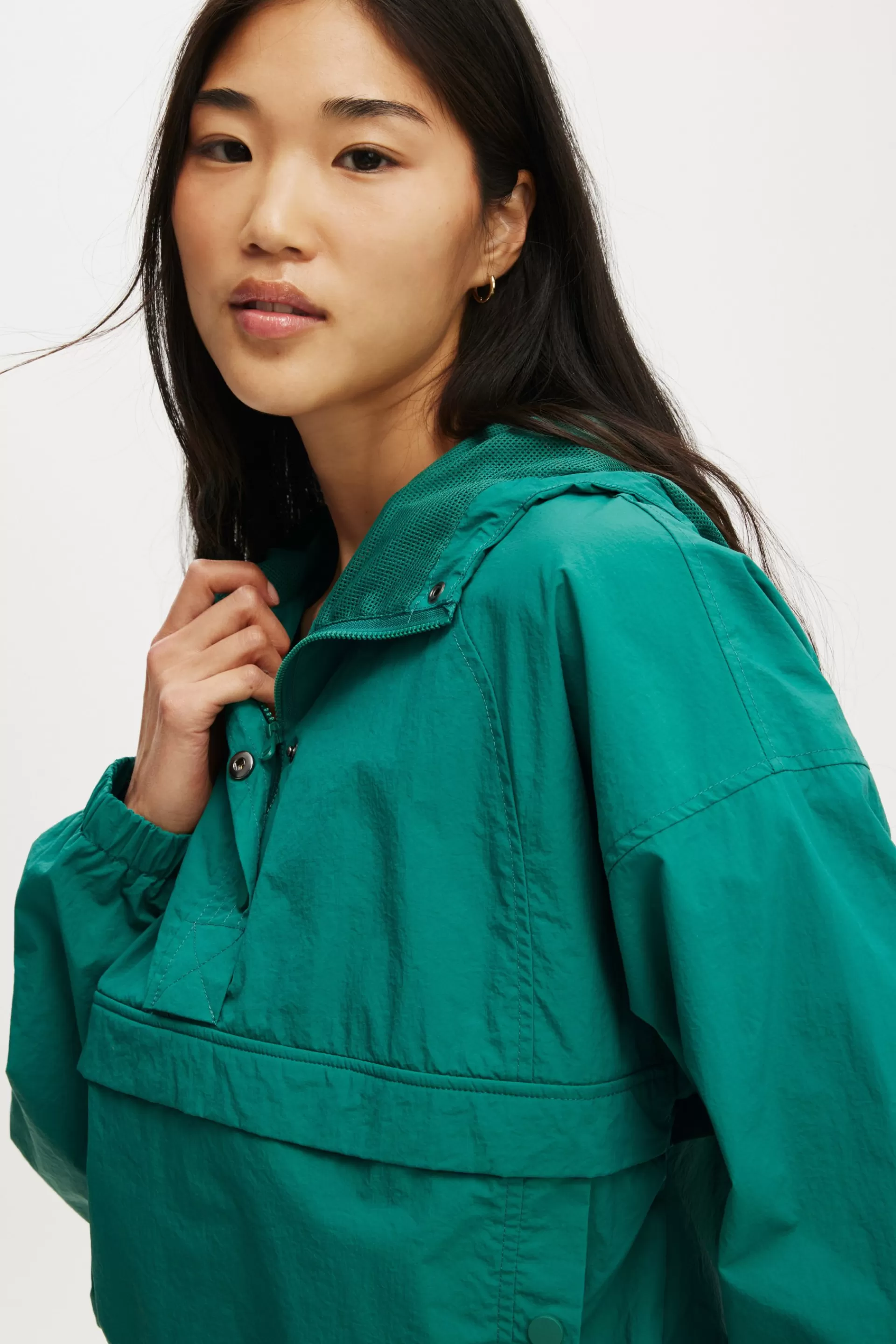 Cotton On Jackets & Puffers | Jackets & Coats*Tempo Half Zip Panelled Anorak Alpinegreen